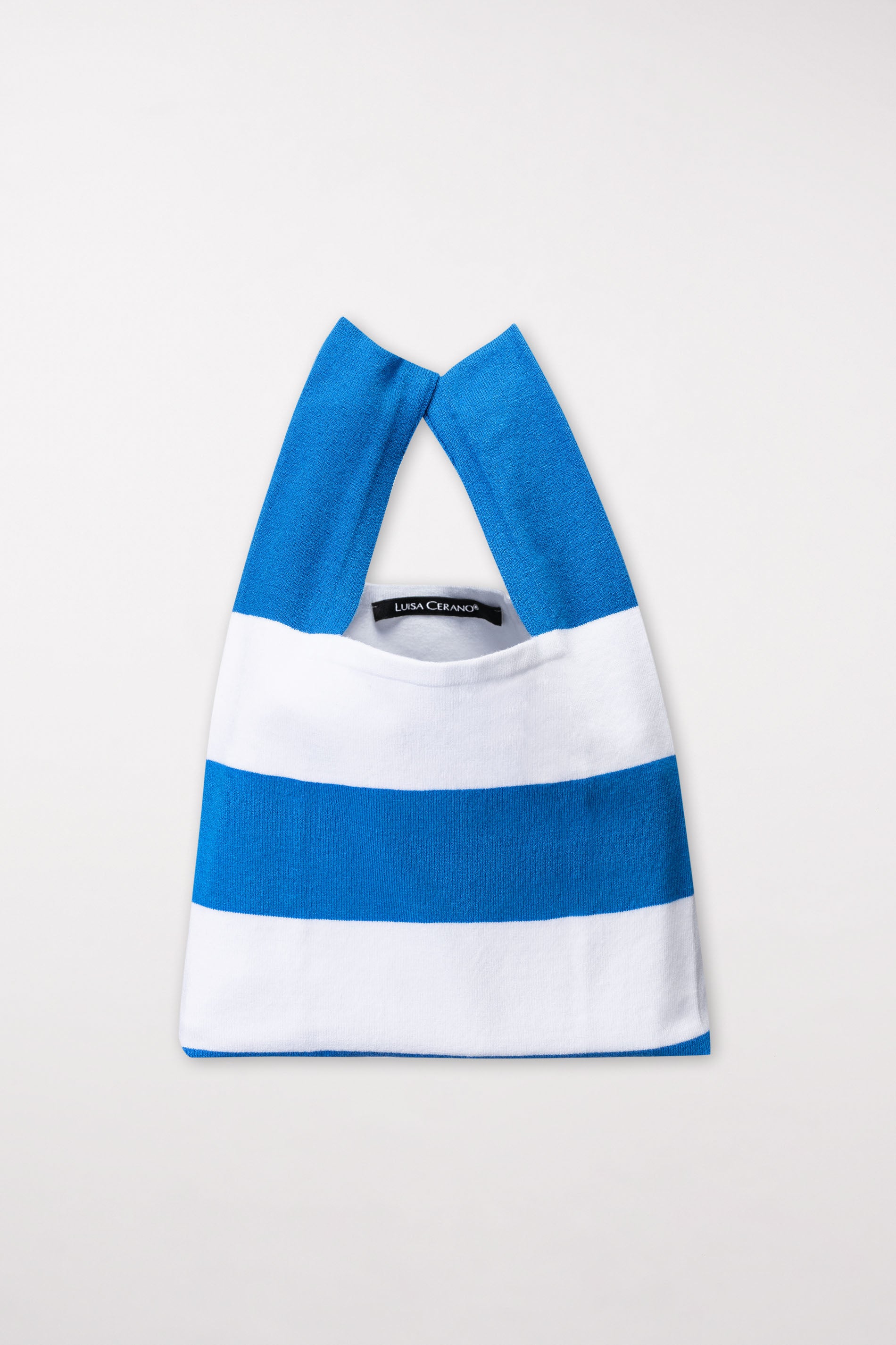 Stricktasche mit Blockstreifen - multi - blau - Standard | Artikel Front