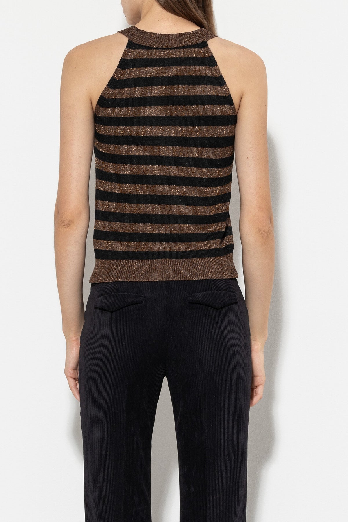 Stricktop mit Streifen - multi - Standard | Model Rück