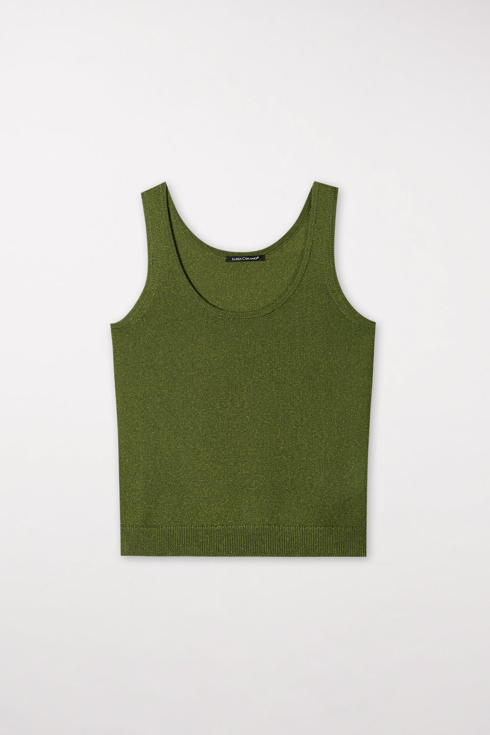 Strick-Tanktop - moss green - Standard