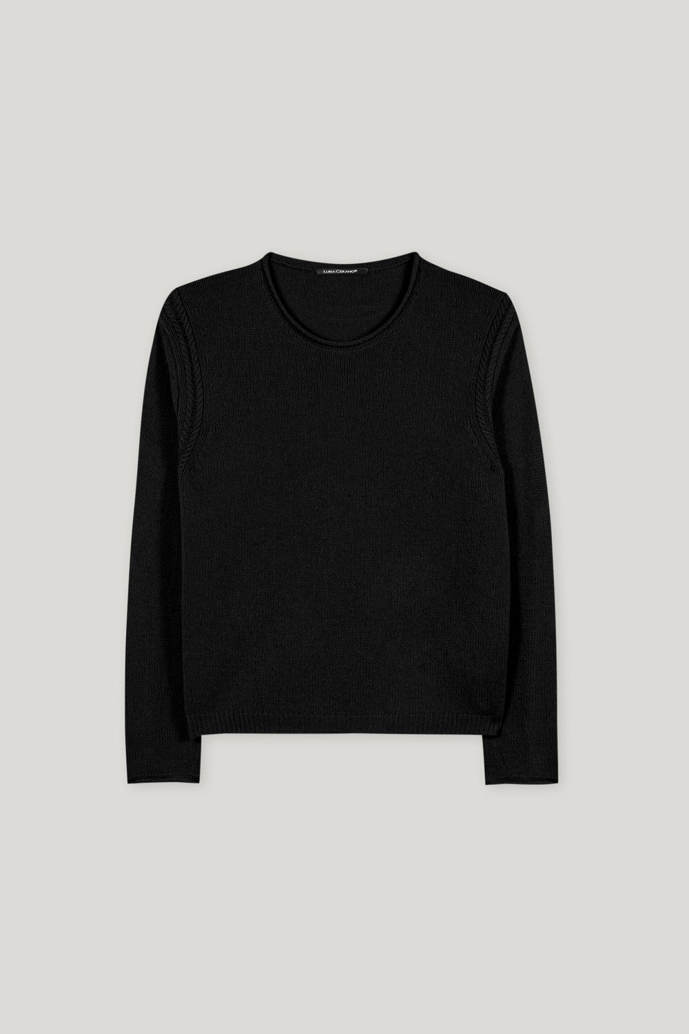 Cashmere-blend sweater - deep black - Standard