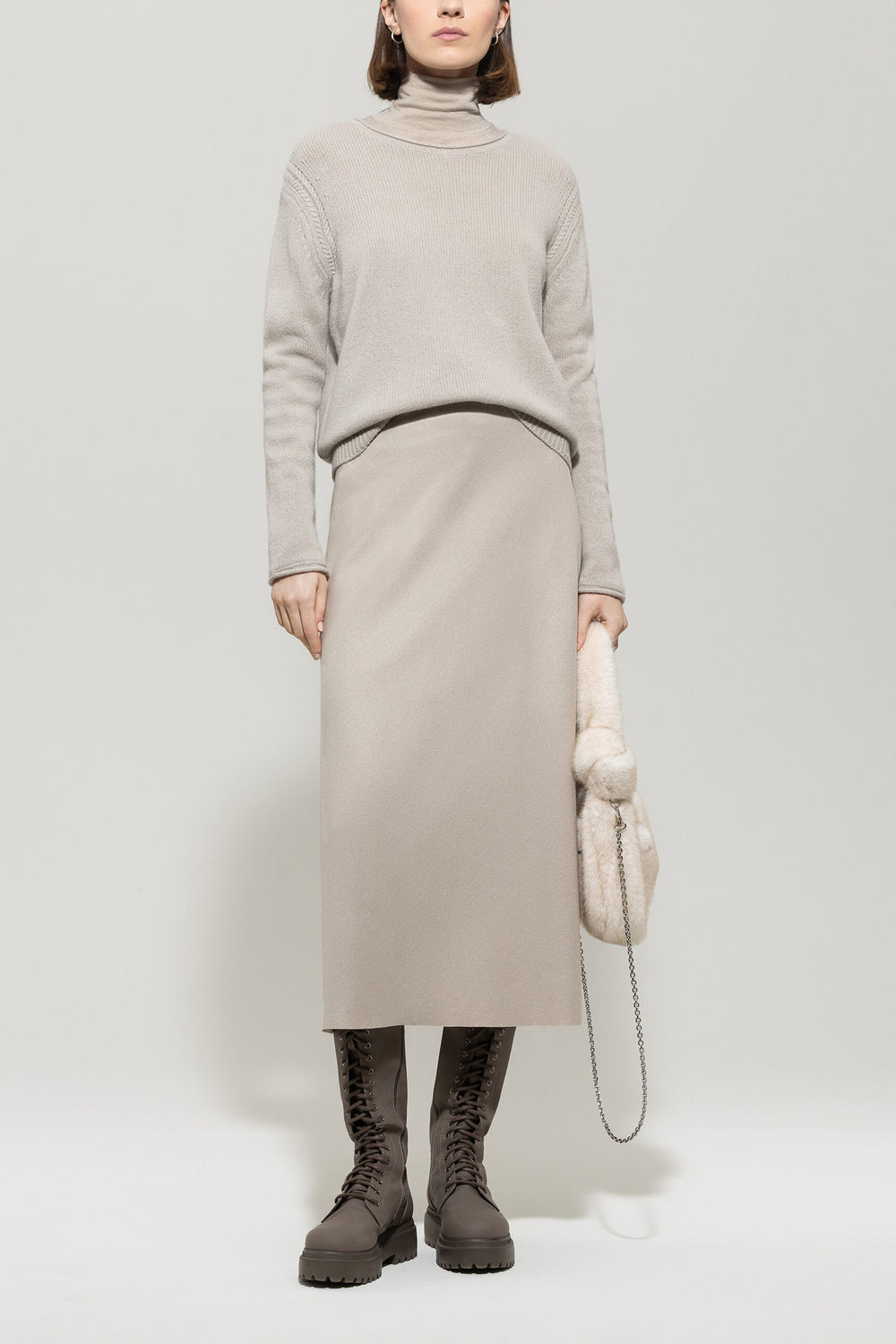 Cashmere-blend sweater - oyster - Standard