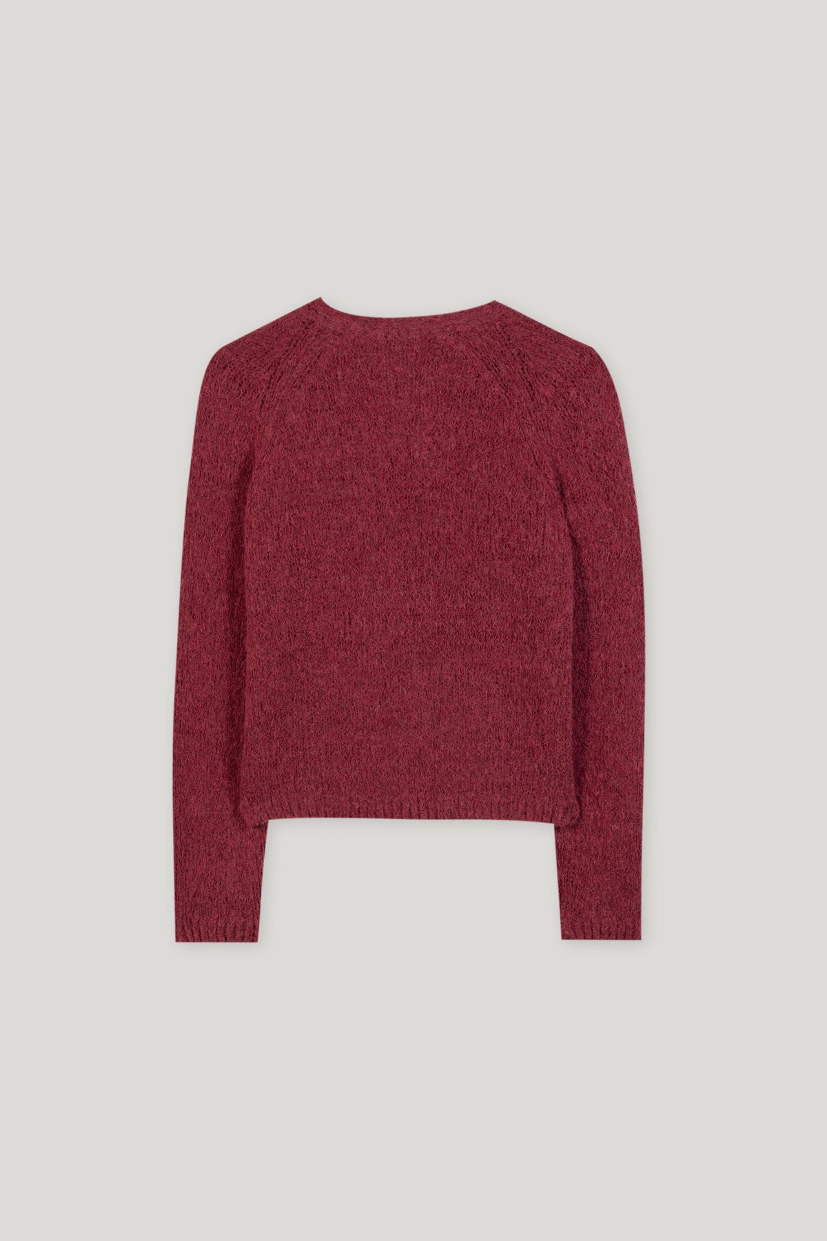 V-Pullover aus Alpaka-Mix - berry red - Standard | Artikel Rück