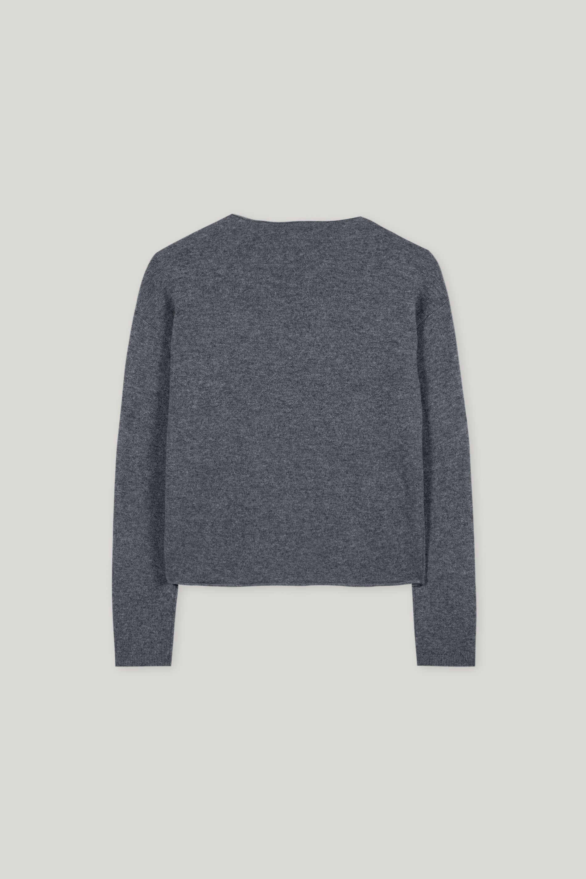 V-Pullover aus Kaschmir-Mix - urban grey - Standard | Artikel Rück