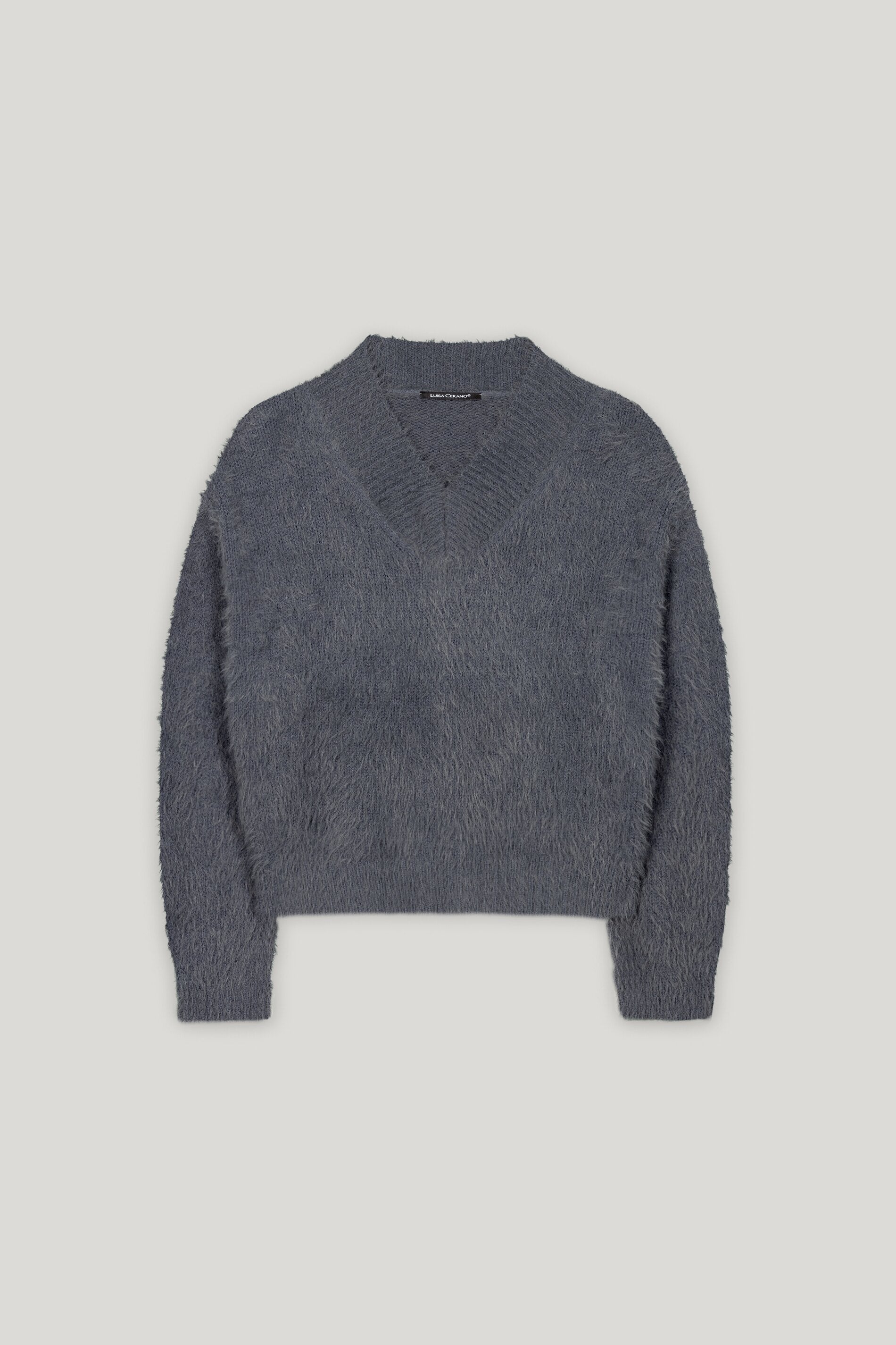 V-Pullover aus Woll-Mix - urban grey - Standard | Artikel Front