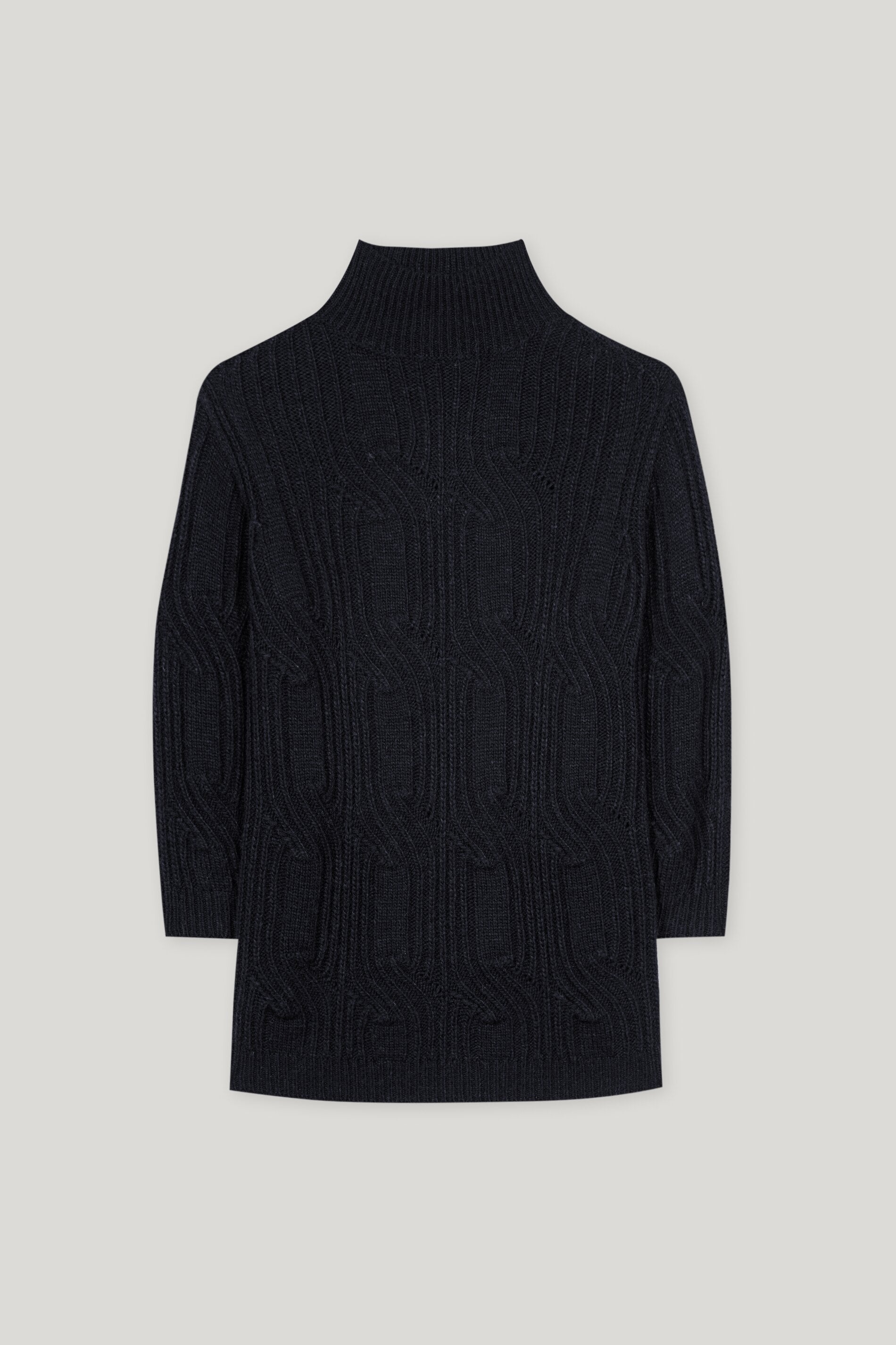 Pulloverkleid mit Cable-Knit - deep black - Standard | Artikel Front