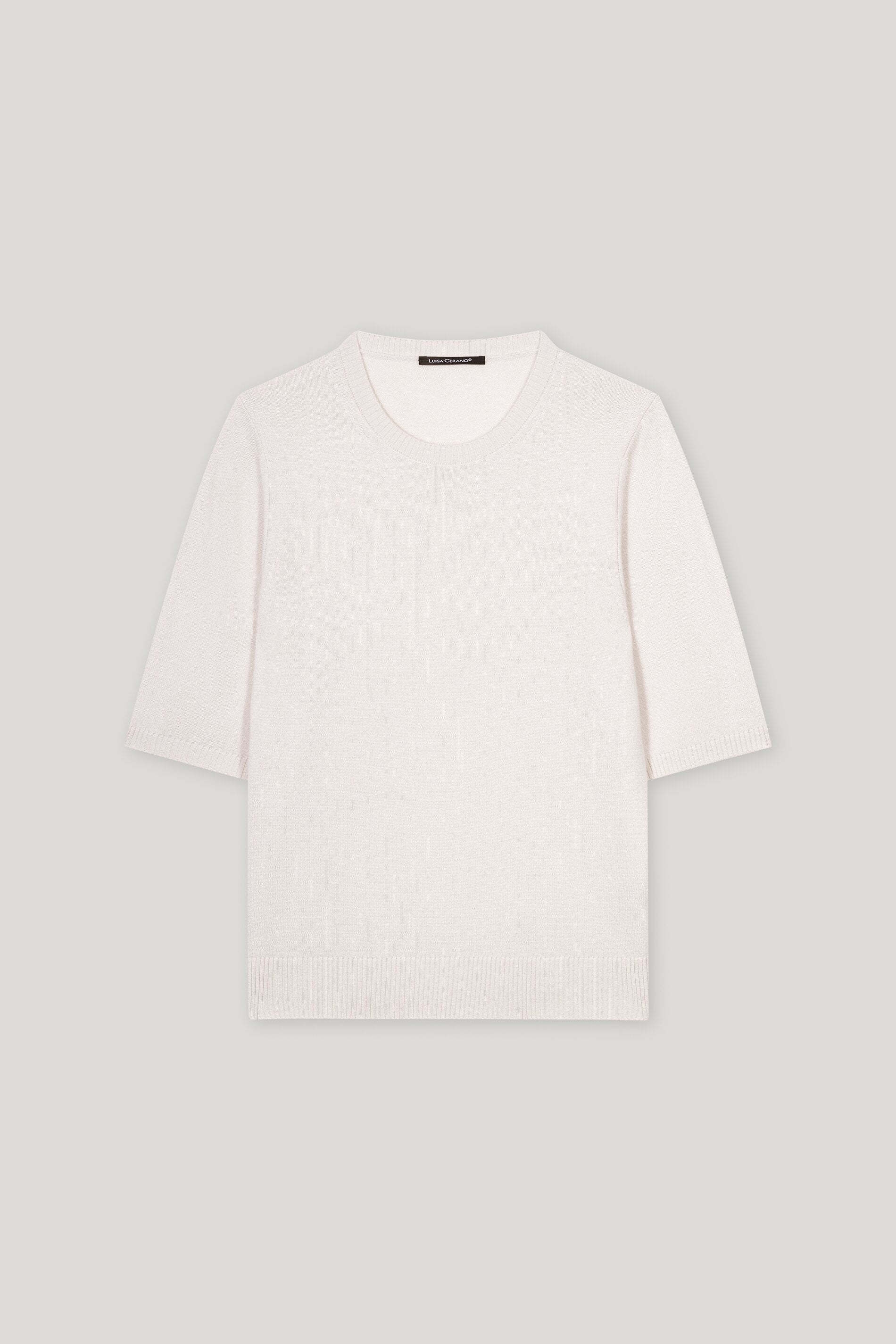 Kurzarm-Pulli aus Kaschmir-Mix - silky cream - Standard | Artikel Front