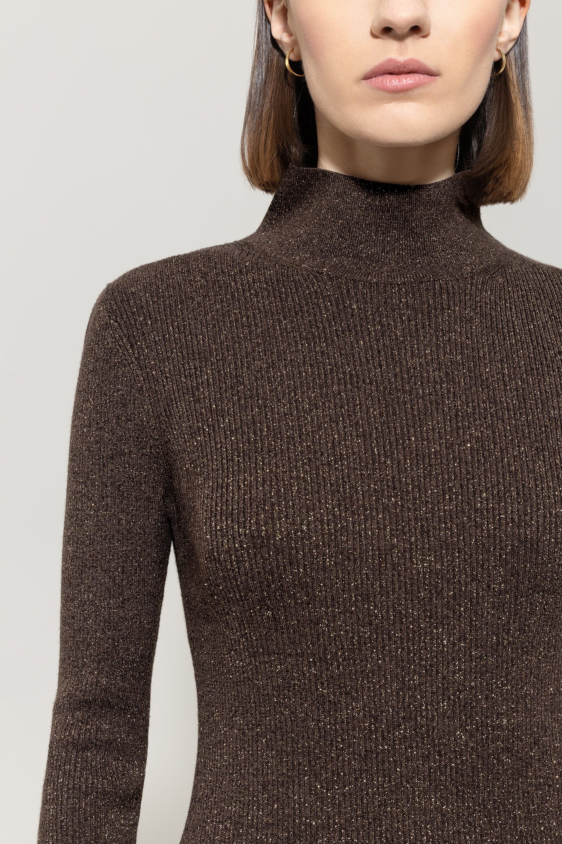 Rollkragen-Pulli aus Woll-Mix - espresso - Standard | Model Detail