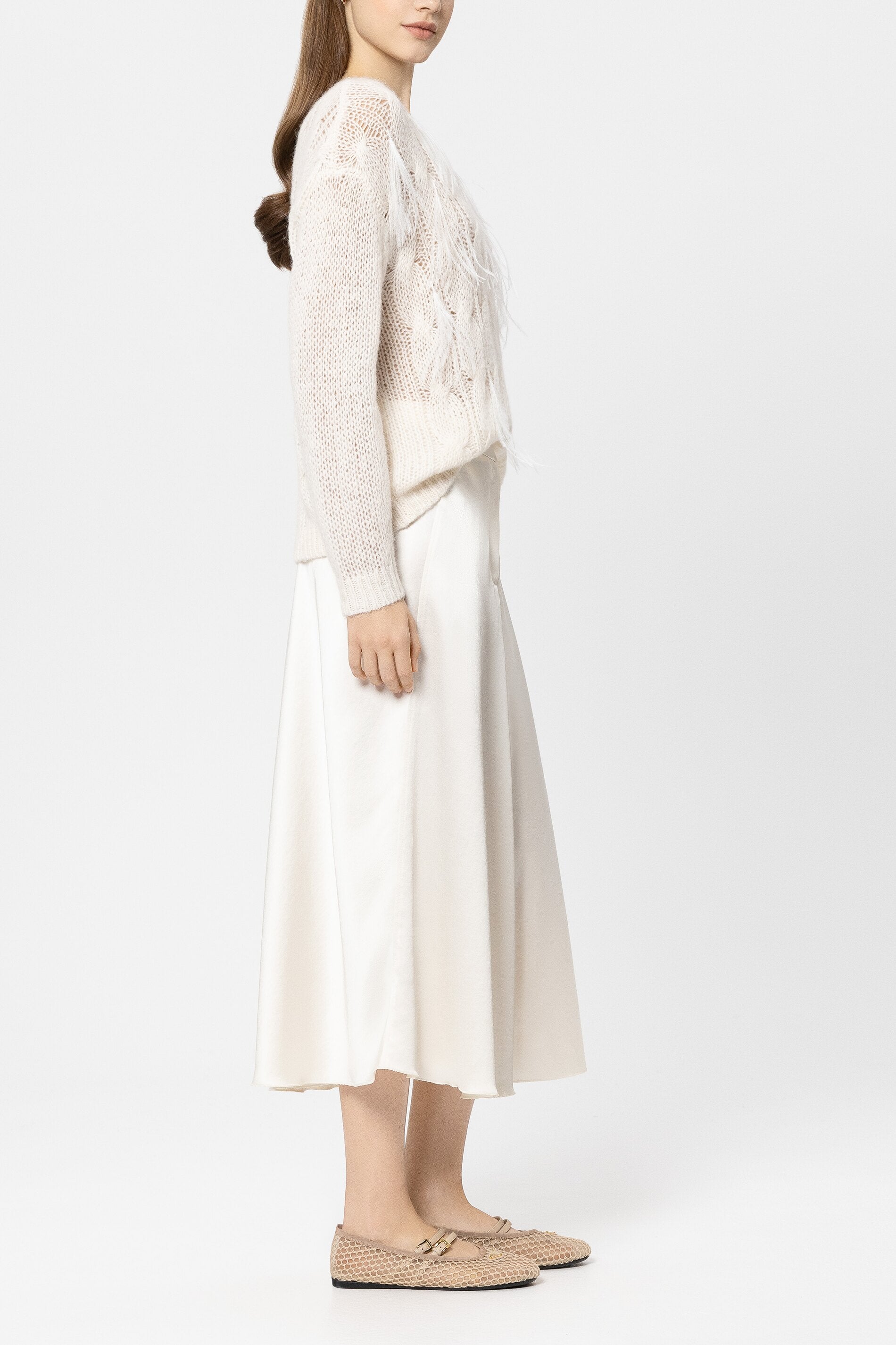 Cable-Knit-Pullover - cream - Standard | Model Seite