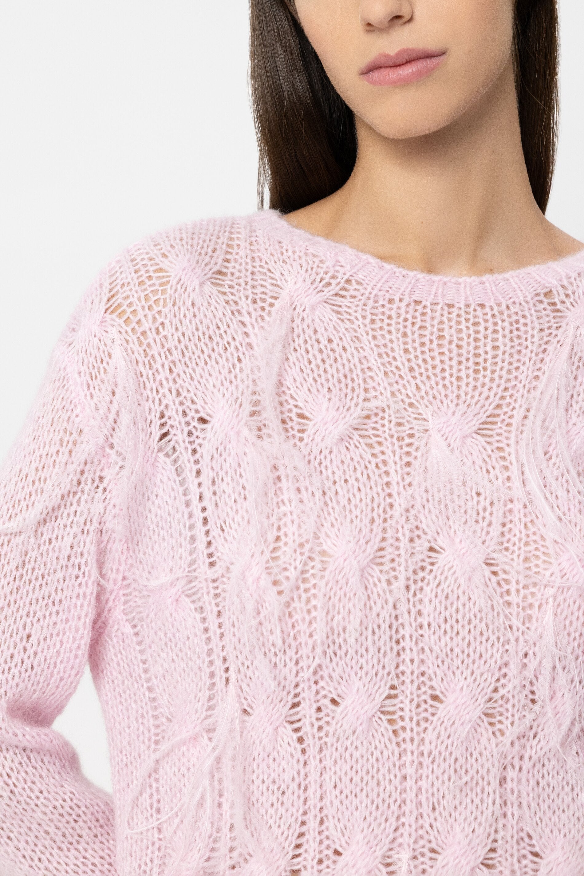 Cable-Knit-Pullover - creamy blush - Standard | Model Detail