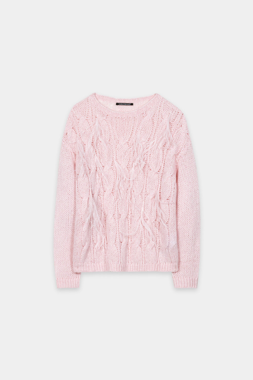Cable knit sweater - creamy blush - Standard