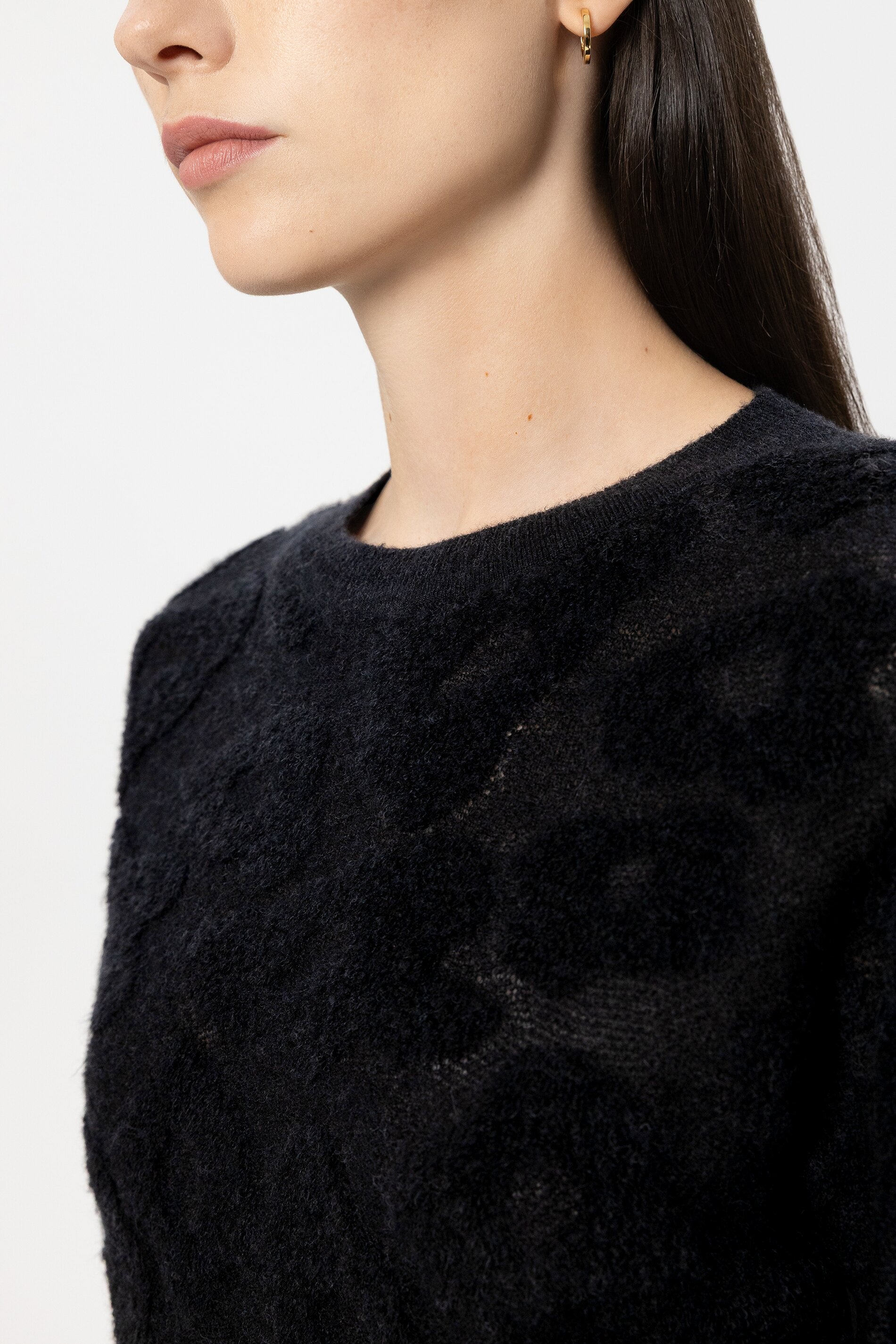 Pullover mit Leo-Pattern - pure black - Standard | Model Detail