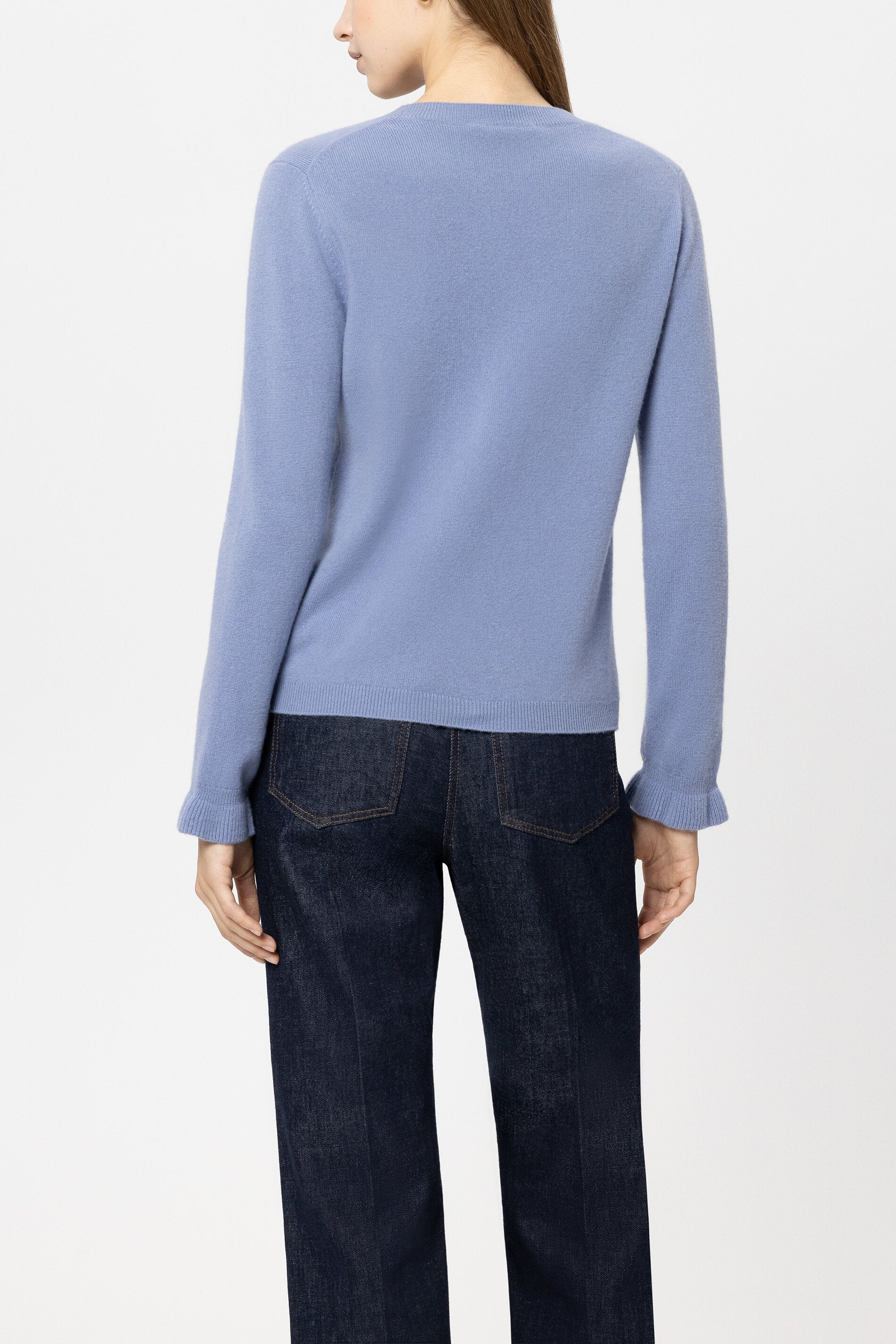 Pullover aus Kaschmir-Mix - casual blue - Standard | Model Rück