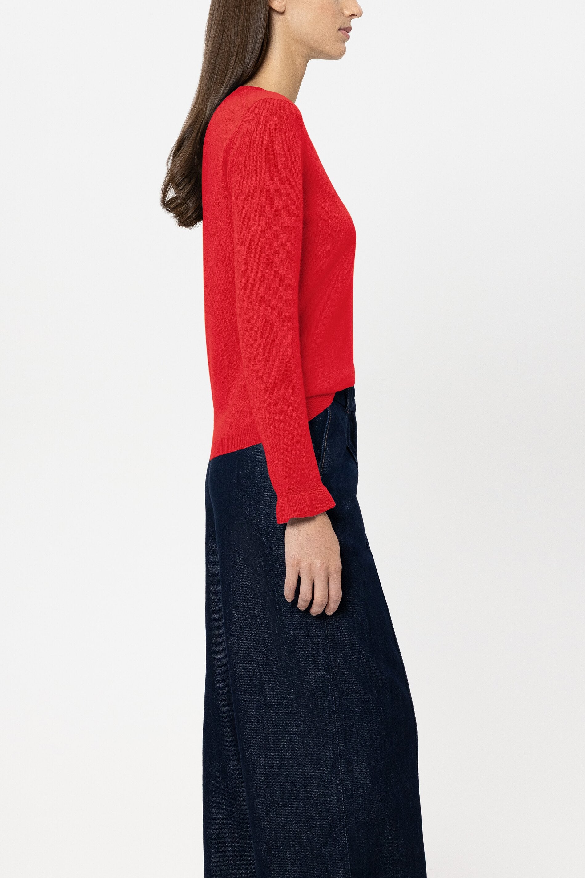 Pullover aus Kaschmir-Mix - cherry red - Standard | Model Seite