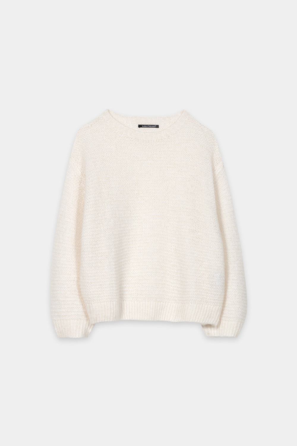 Sweater in left structure - cream - Standard