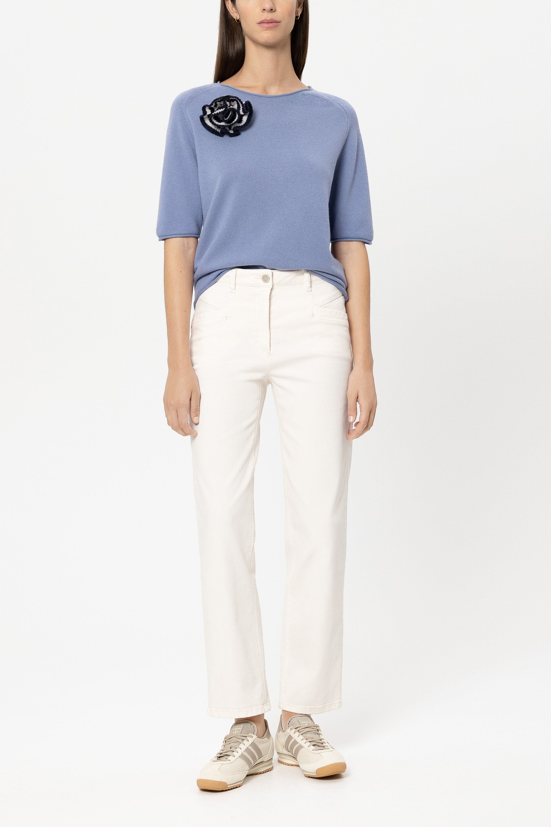 Pullover aus Kaschmir-Mix - casual blue - Standard | Model Front