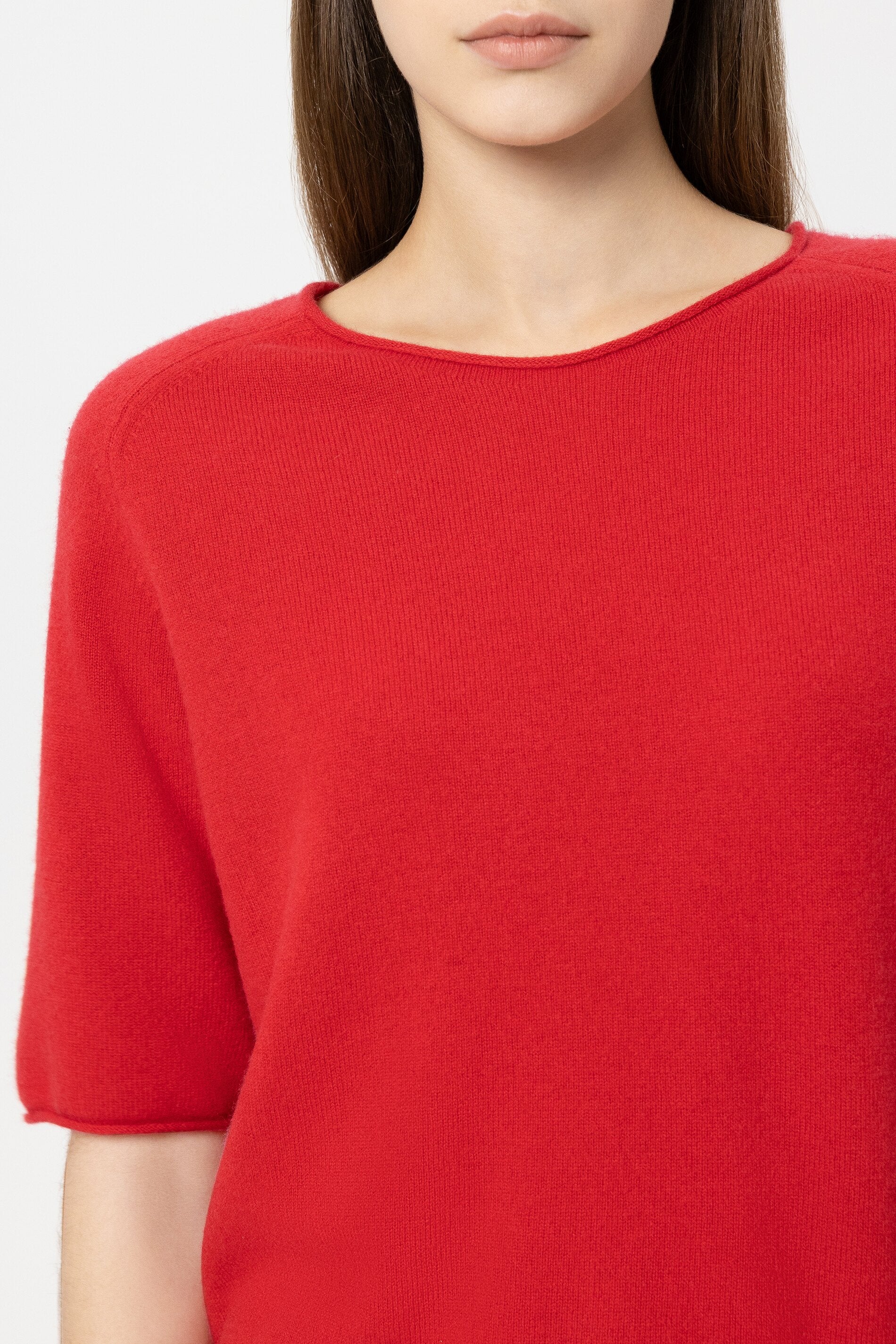 Cashmere-blend sweater - cherry red - Standard
