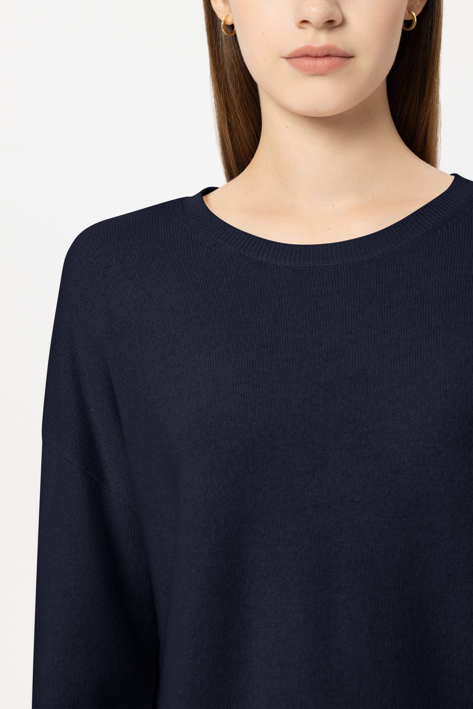 Pullover aus Kaschmir-Mix - navy blue - Standard | Model Detail