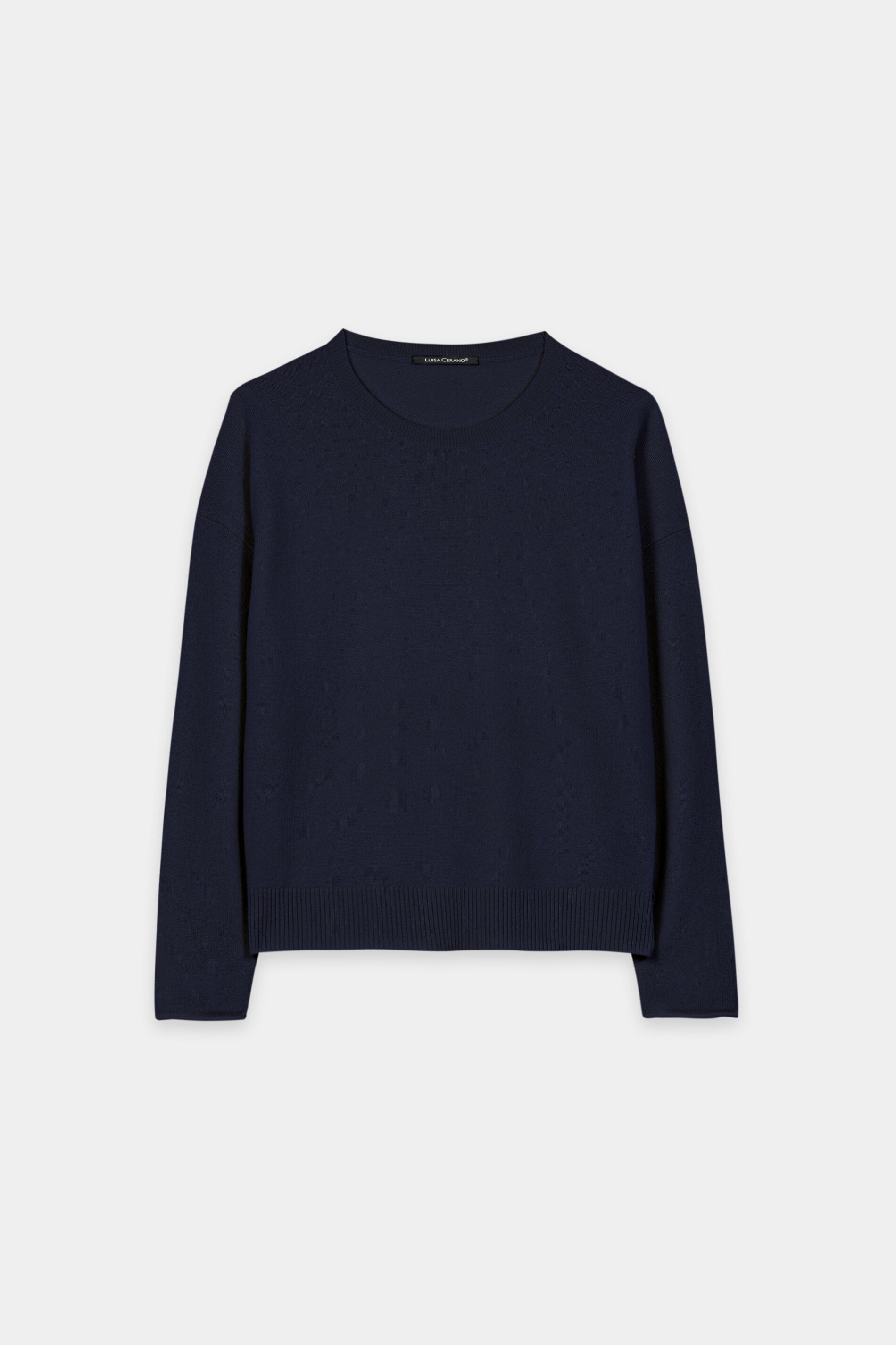 Cashmere-blend sweater - navy blue - Standard