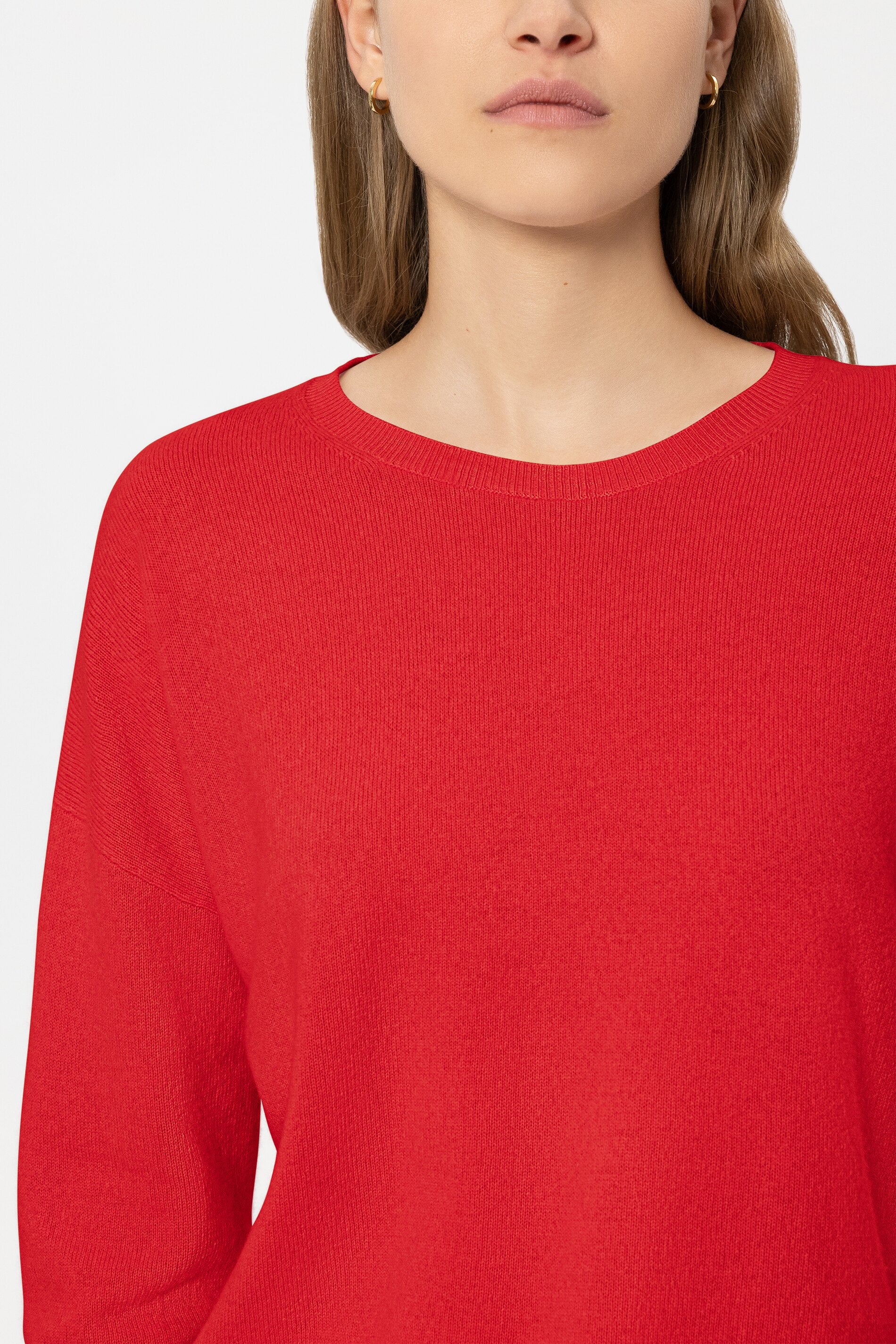 Pullover aus Kaschmir-Mix - cherry red - Standard | Model Detail