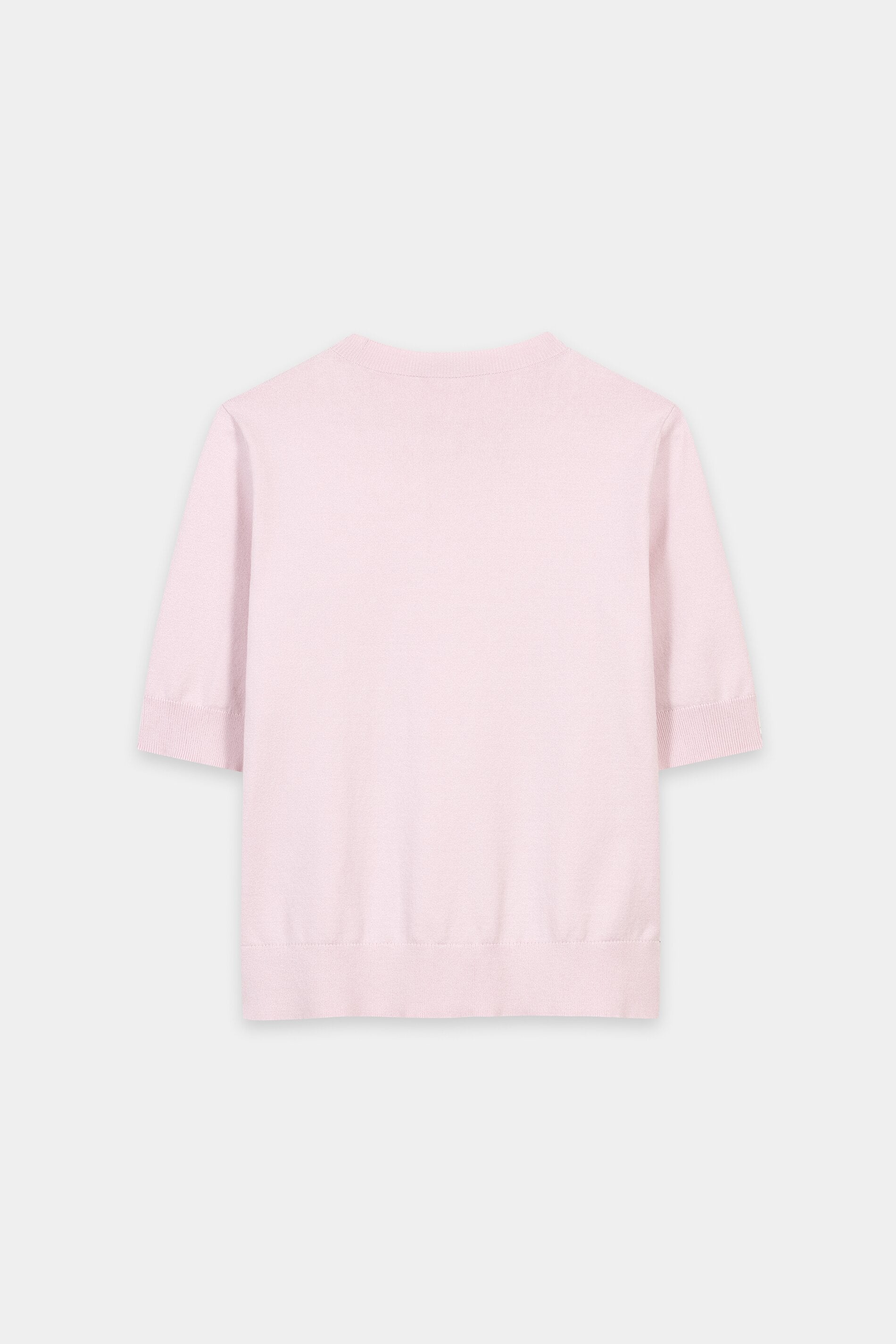 Halbarm-Feinstrick-Pullover - creamy blush - Standard | Artikel Rück