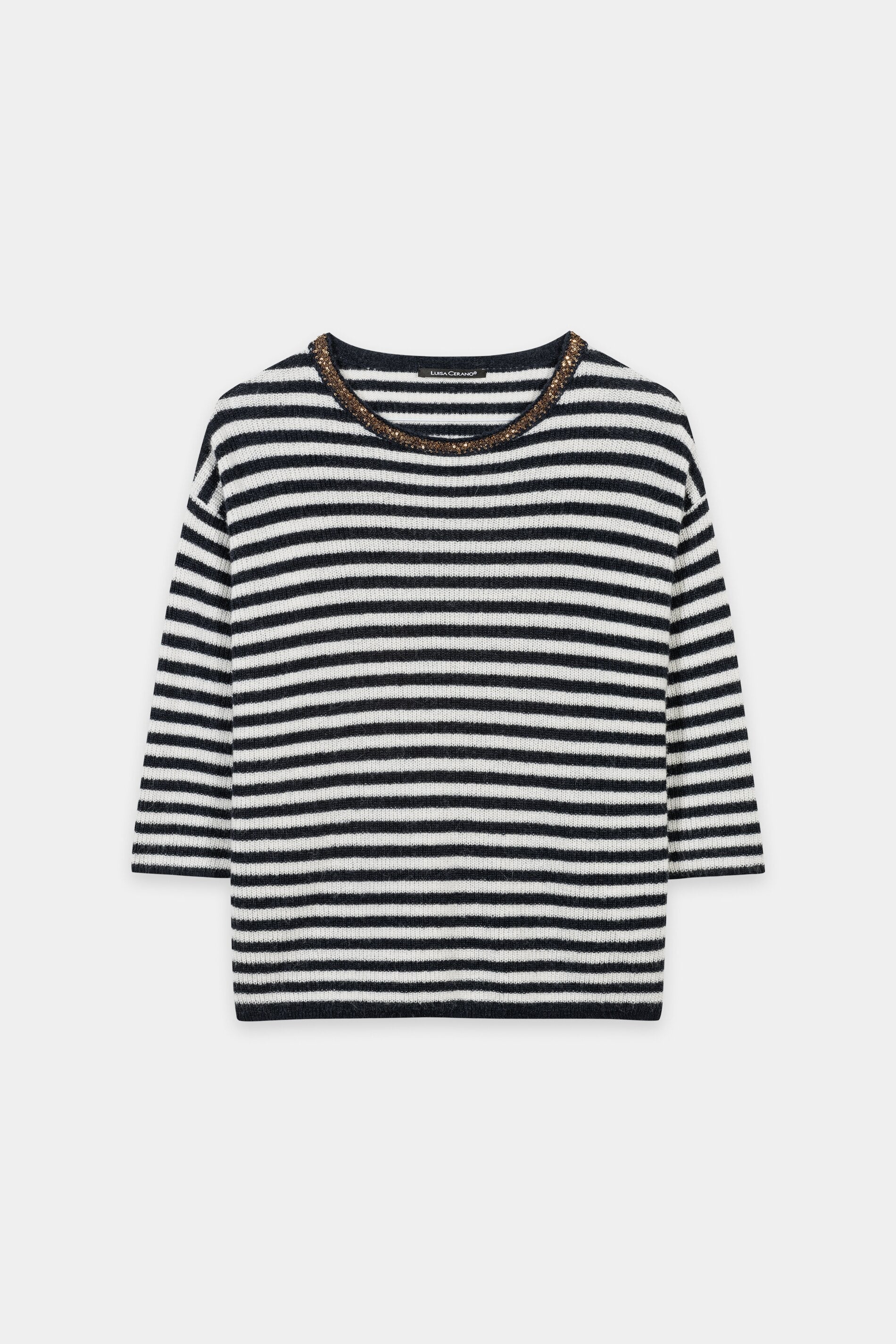 Pullover Kurzarm - navy blue / cream - Standard | Artikel Front