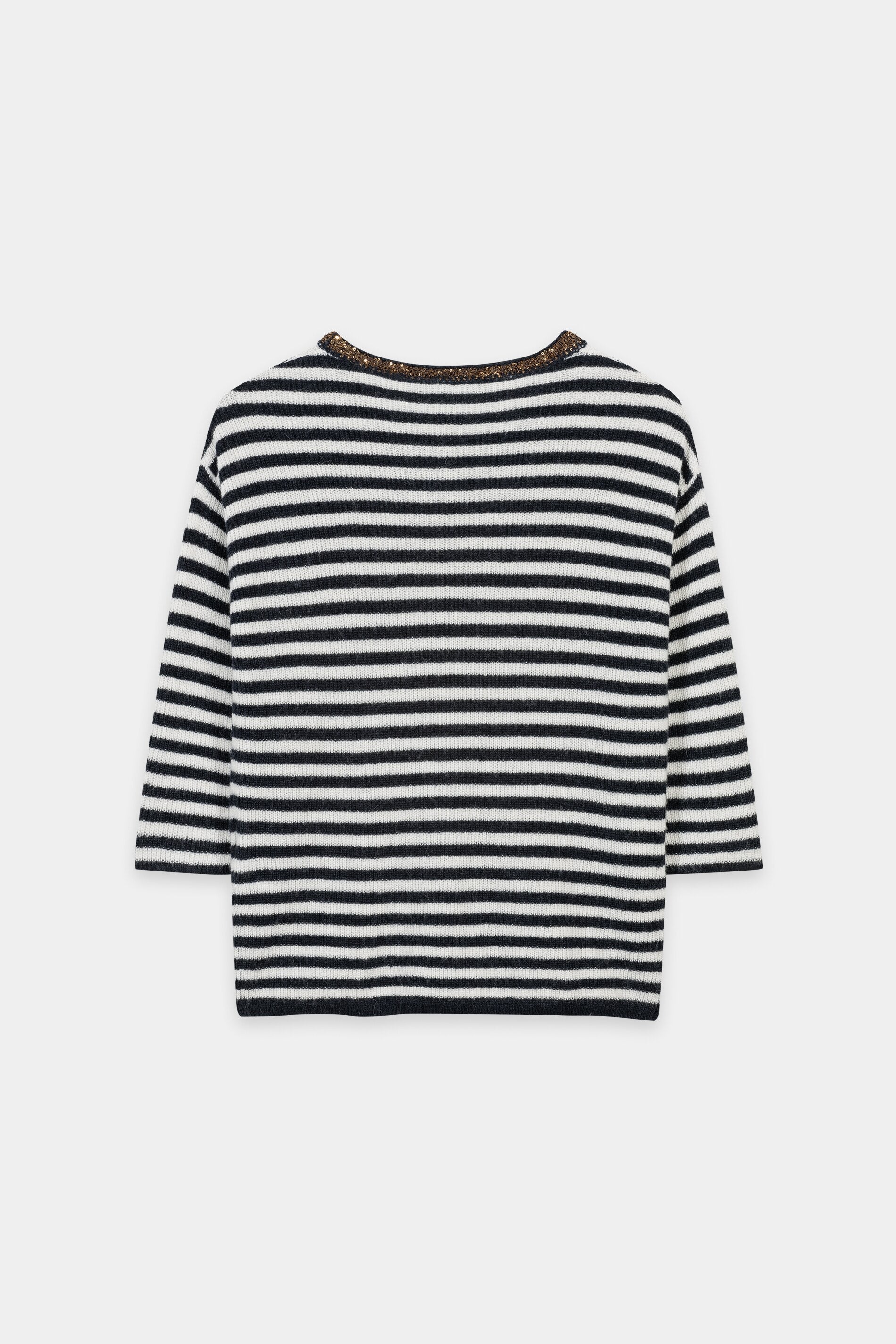 Pullover Kurzarm - navy blue / cream - Standard | Artikel Rück