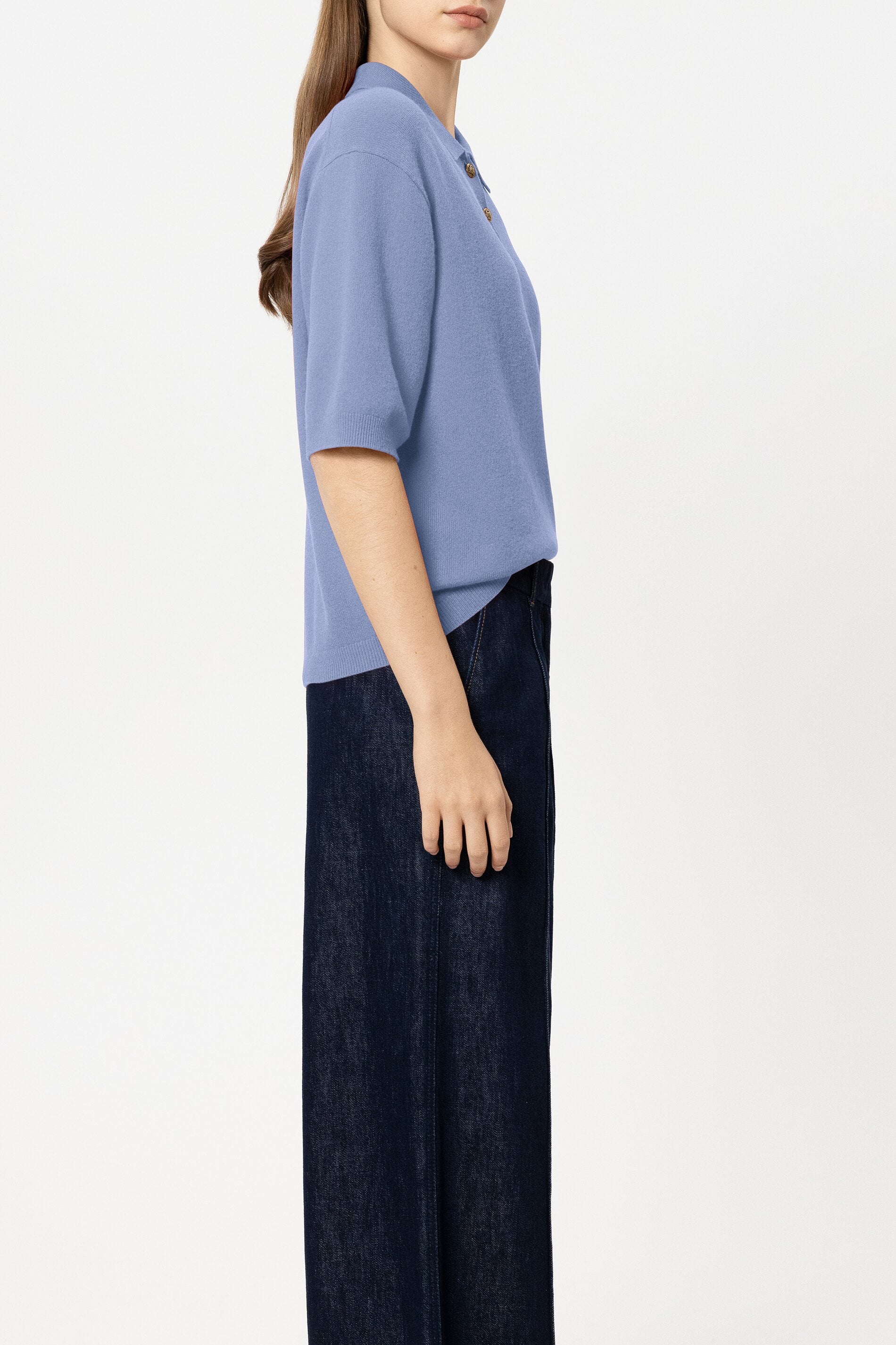 Cashmere-blend sweater - casual blue - Standard