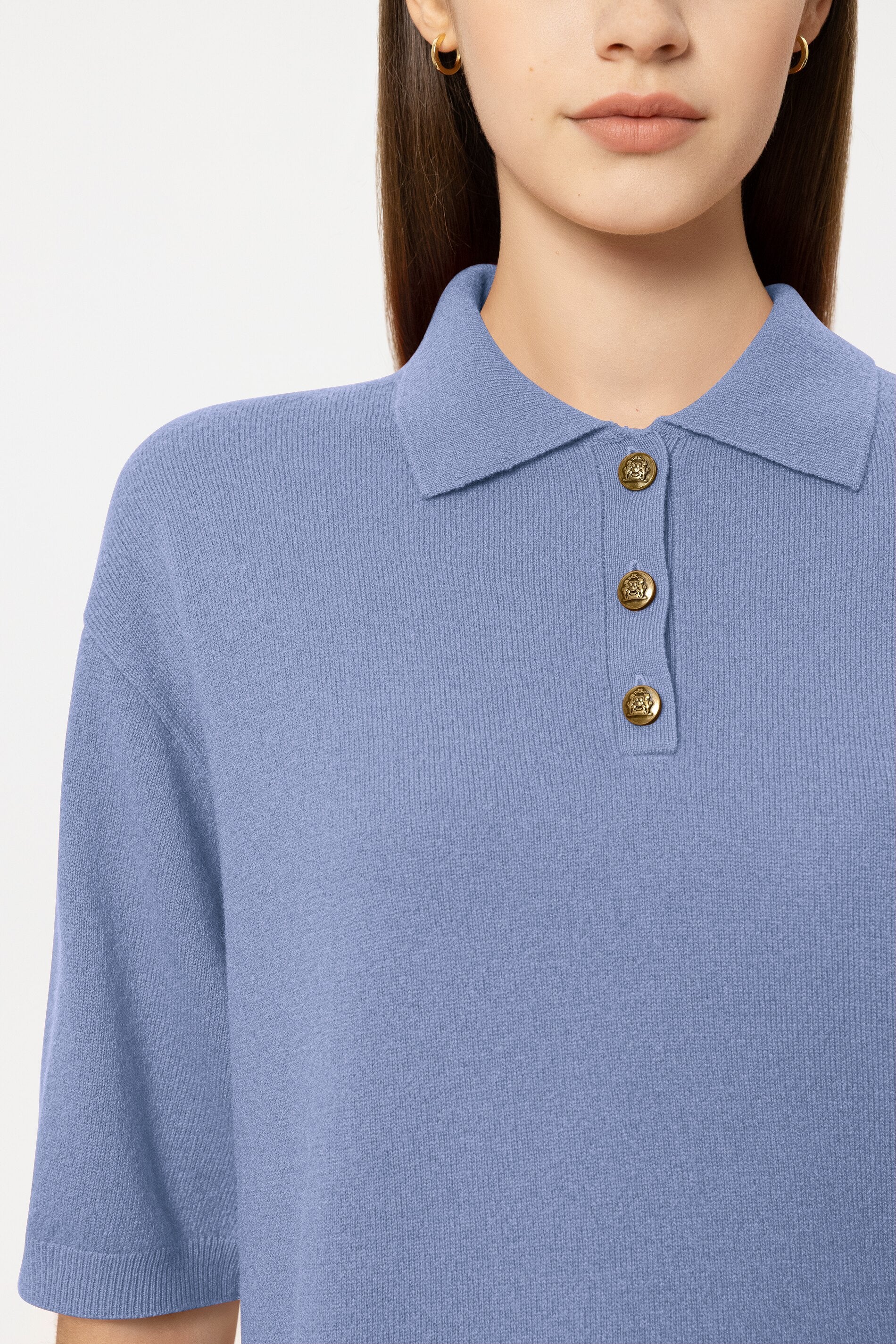ꪔ̤̮ Cashmere-blend sweater - casual blue - Standard
