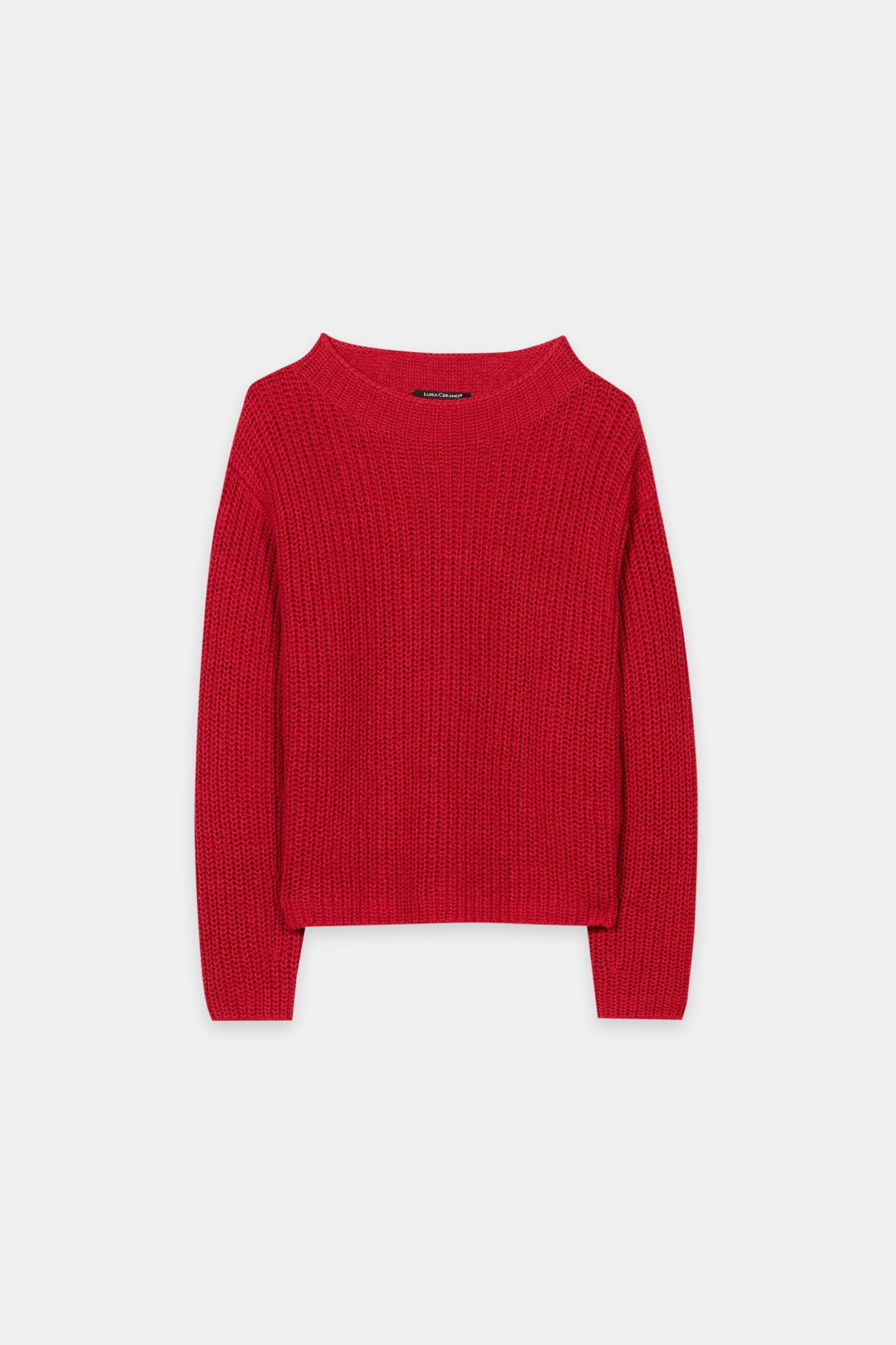 Pullover aus Leinen-Mix - cherry red - Standard | Artikel Front