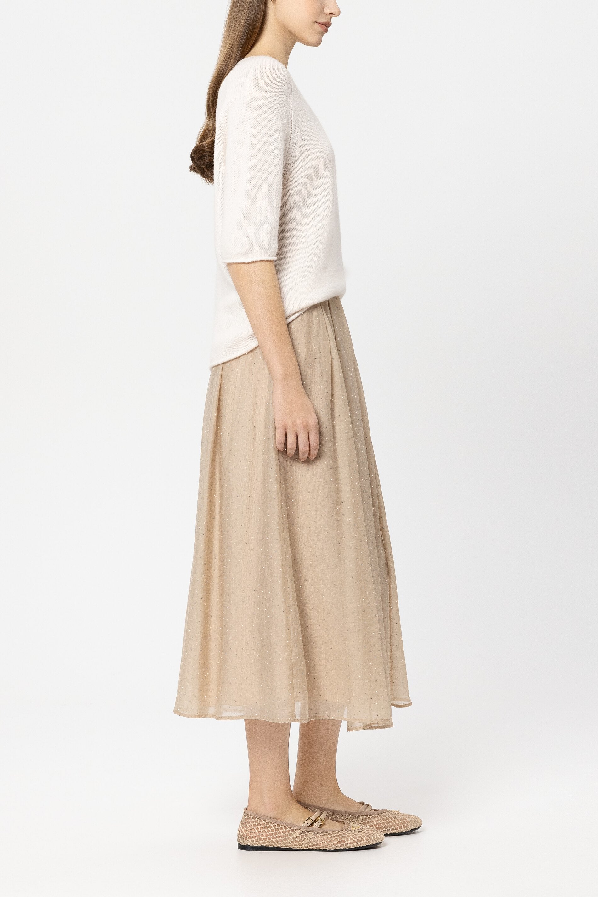 Pullover aus Kaschmir-Mix - cream - Standard | Model Seite