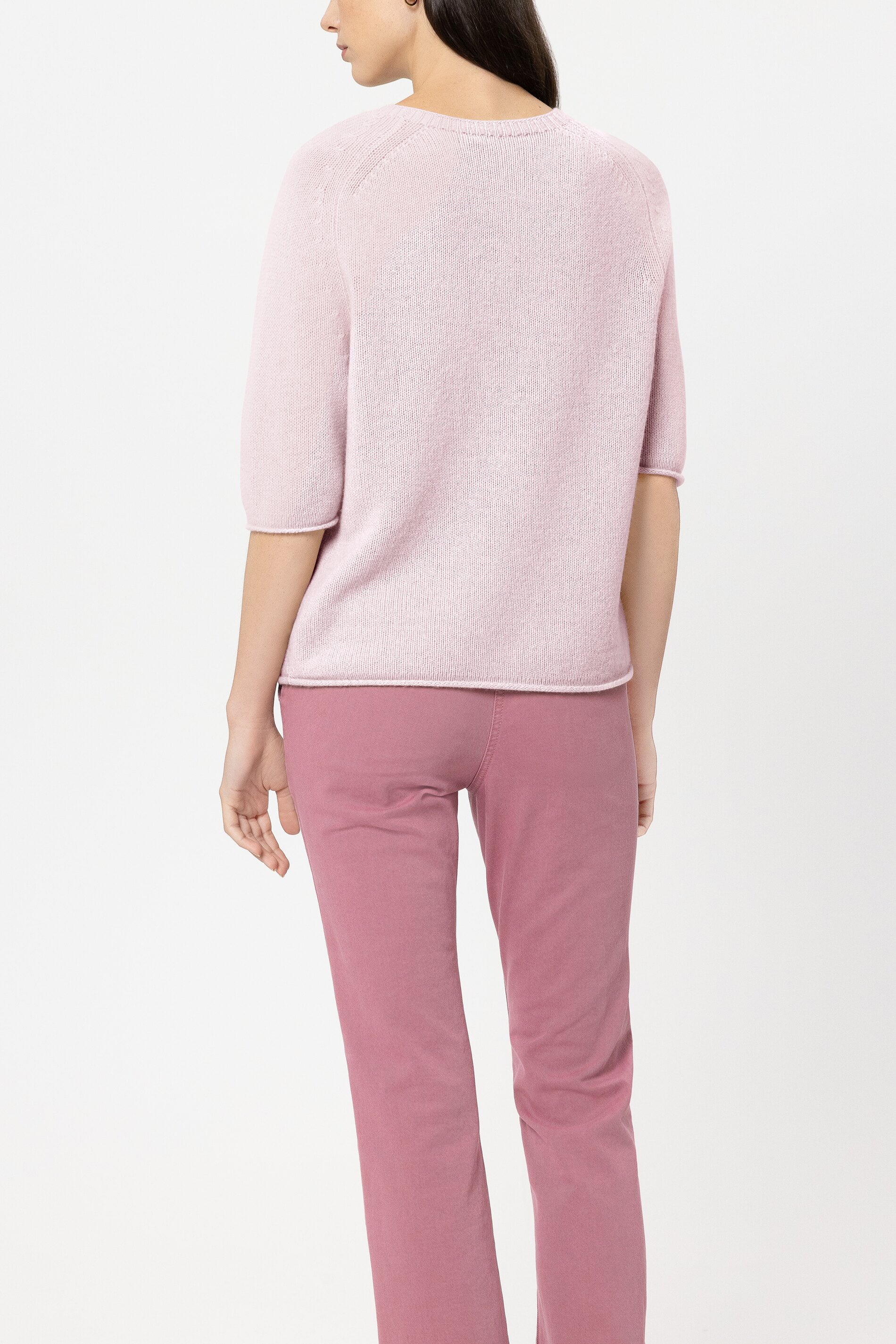 Pullover aus Kaschmir-Mix - creamy blush - Standard | Model Rück