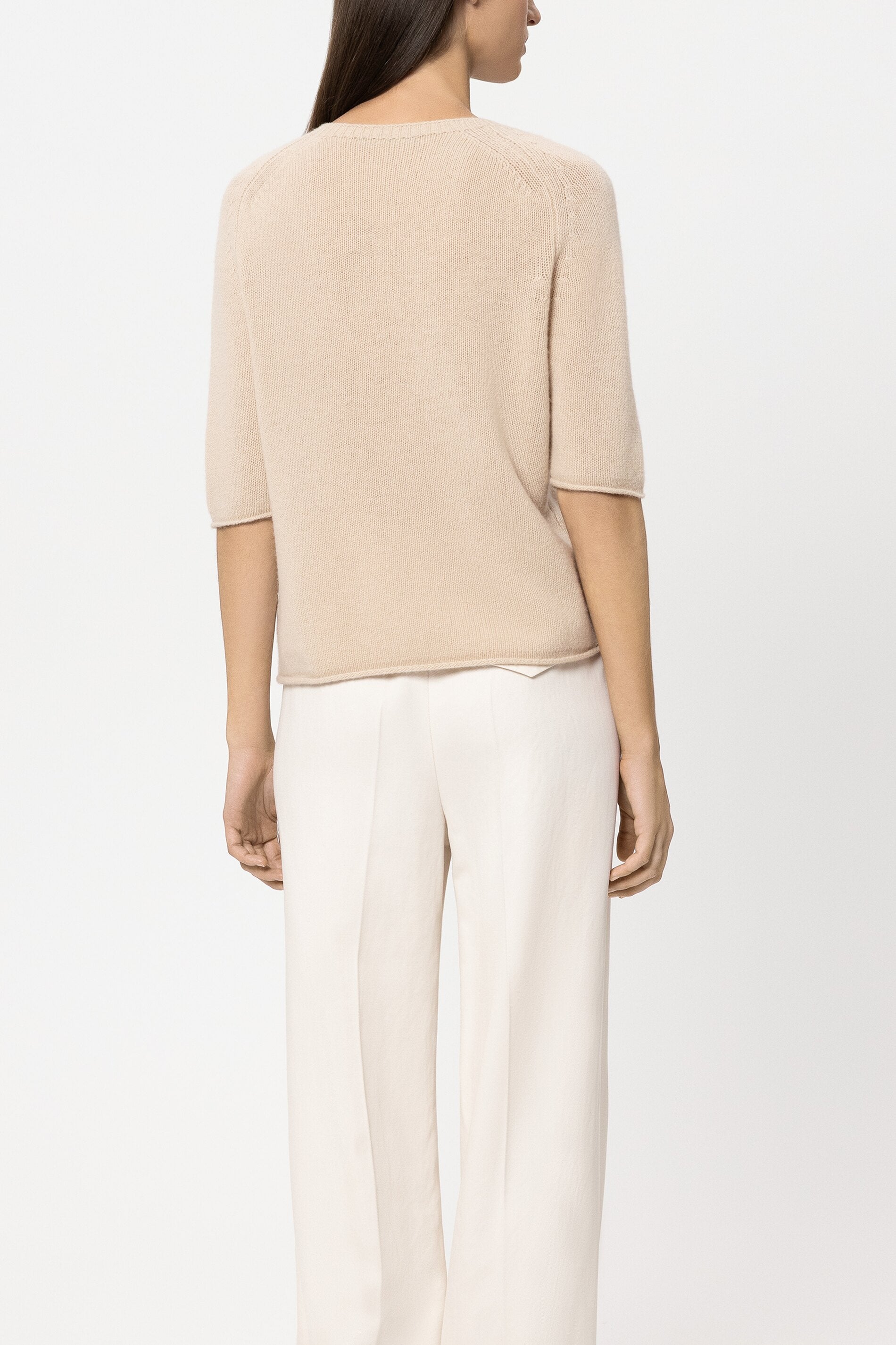 Pullover aus Kaschmir-Mix - soft camel - Standard | Model Rück