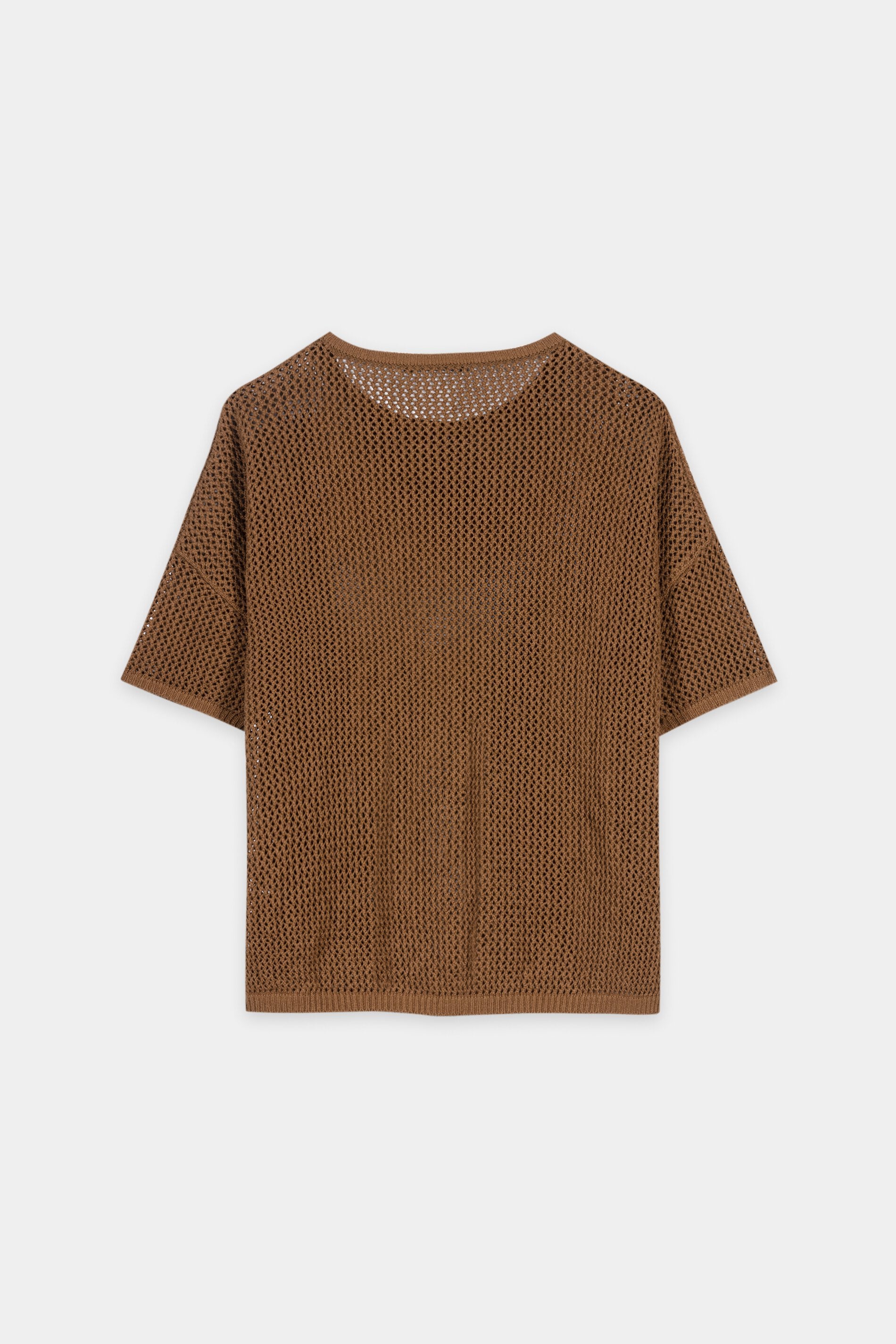 Linen-blend sweater - dark terracotta - Standard