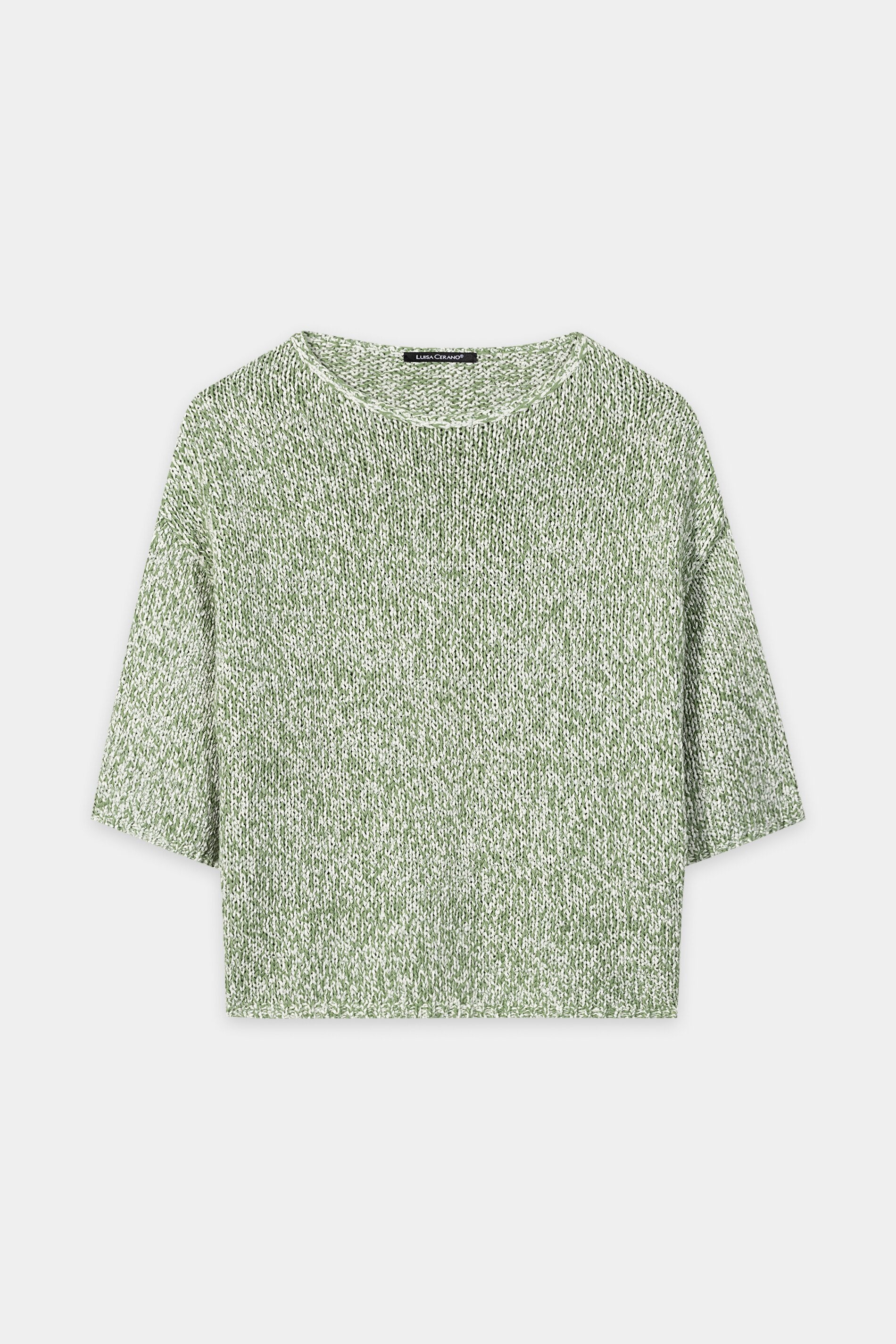 Mouliné-look sweater - pistachio - Standard