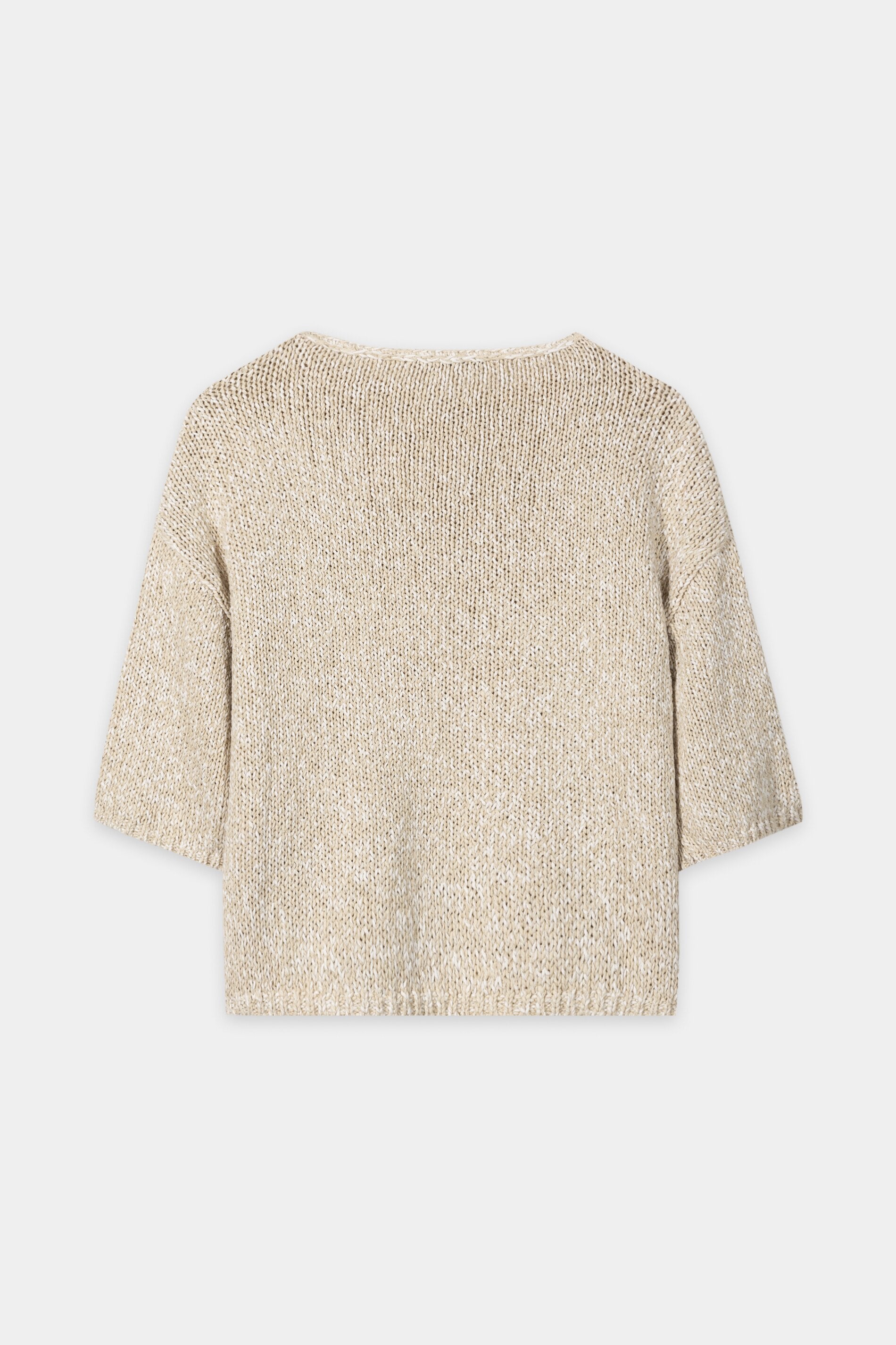 Sweater in mouliné look - sand - Standard