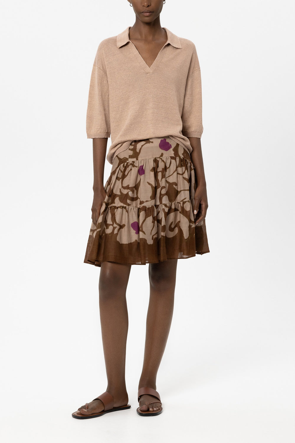 Leinen-Polo - light terracotta - Standard