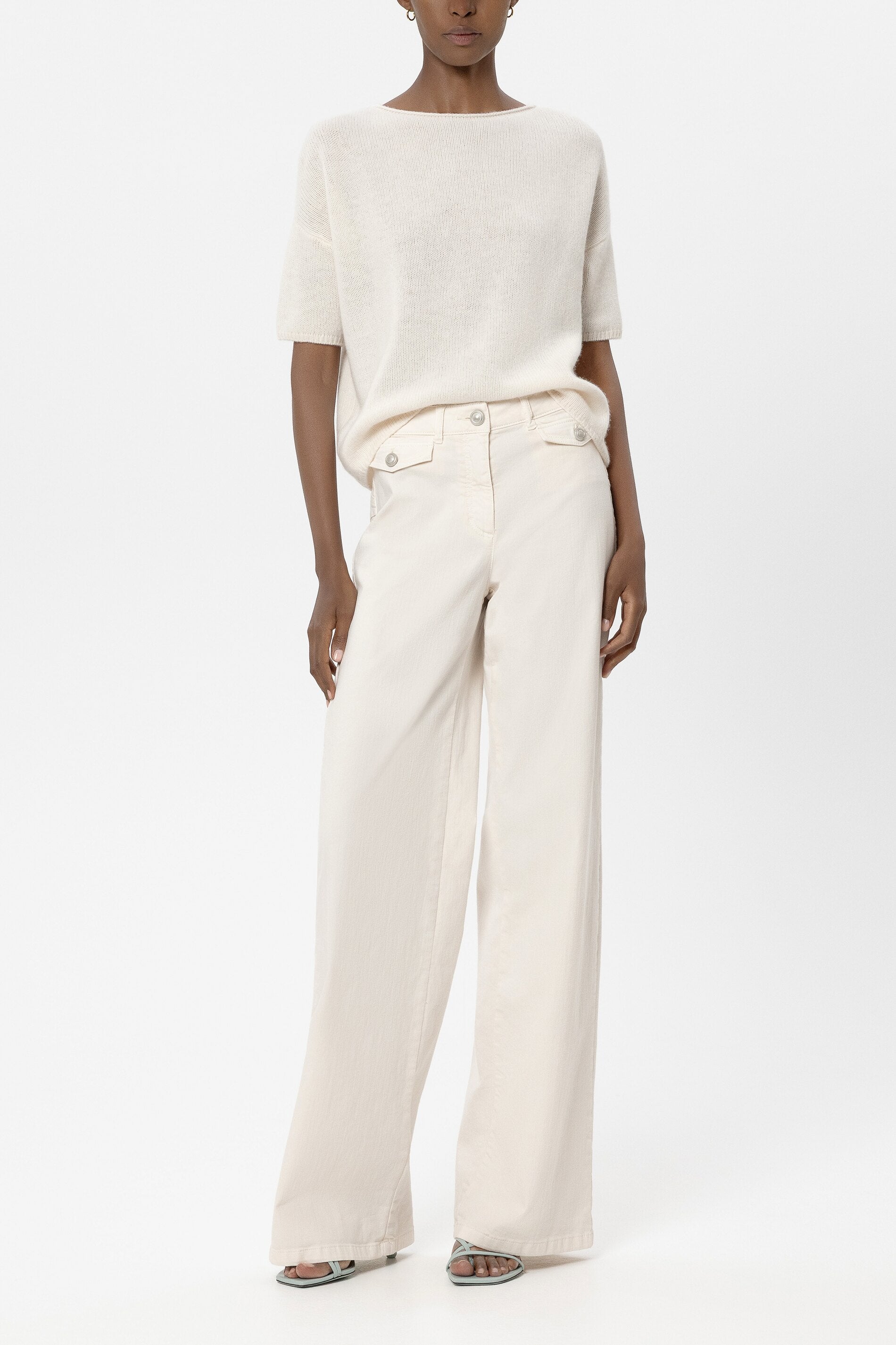 Cashmere-blend sweater - milk - Standard