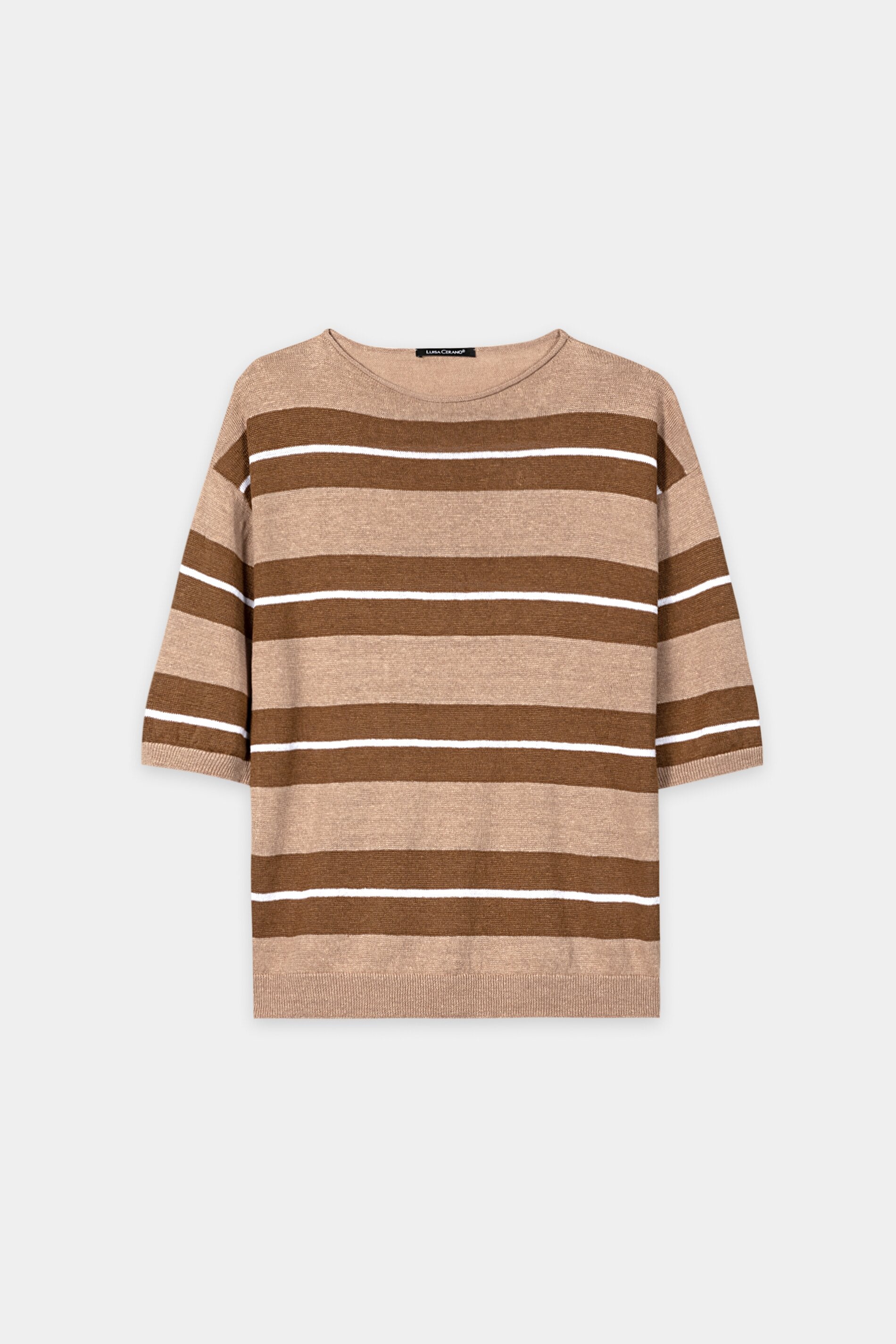 Leinen-Pulli mit Preppy-Stripe - multi - Standard | Artikel Front