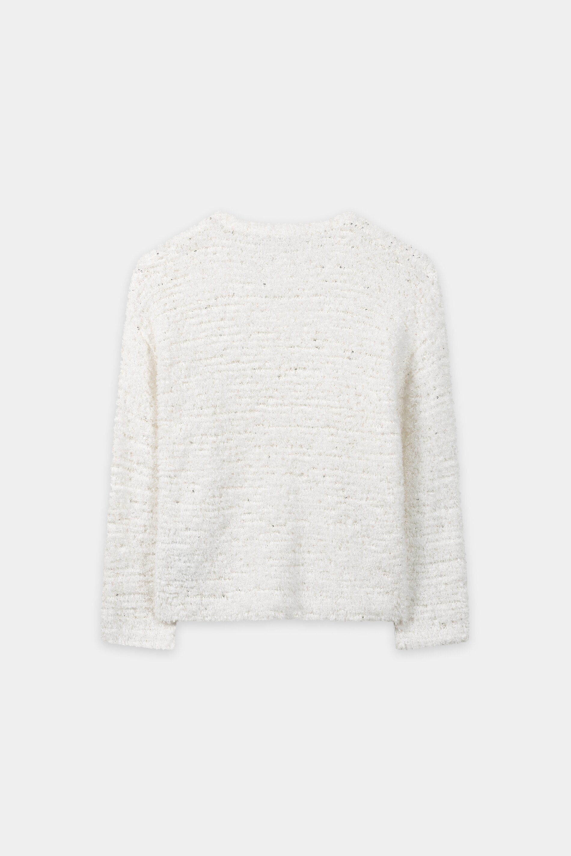 Sequin V-neck sweater - milk - Standard