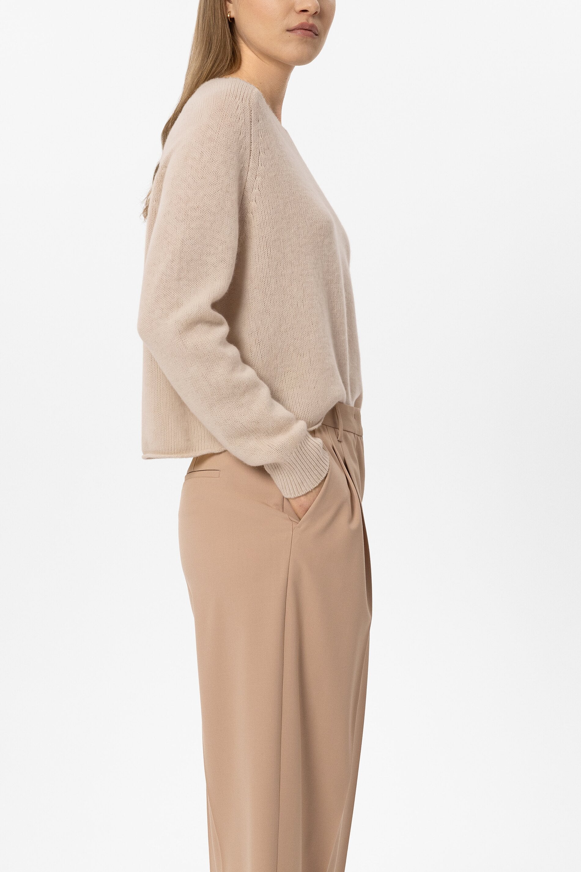Pullover aus Kaschmir-Mix - cappuccino - Standard | Model Seite