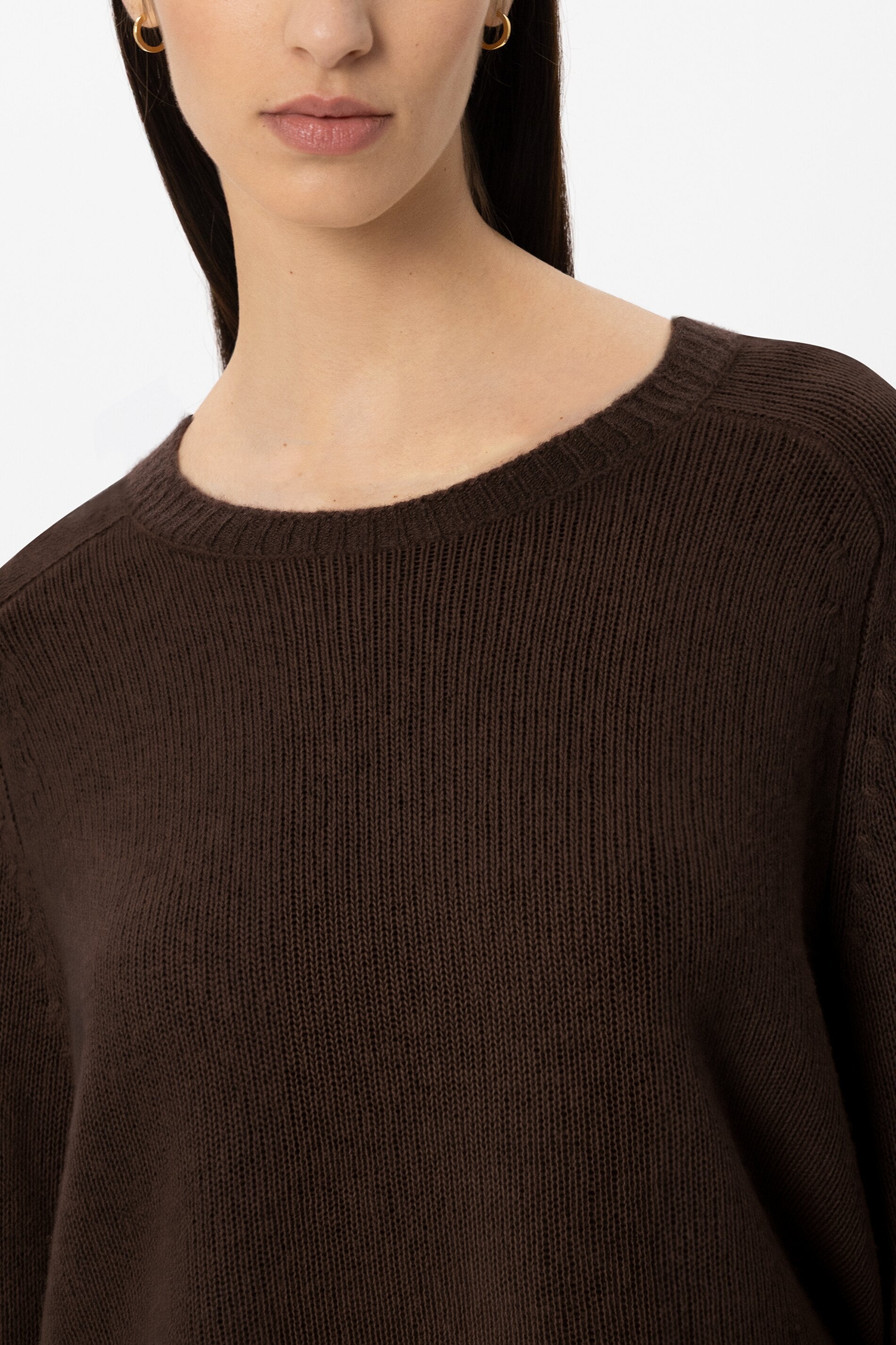 Pullover aus Kaschmir-Mix - marone - Standard | Model Detail