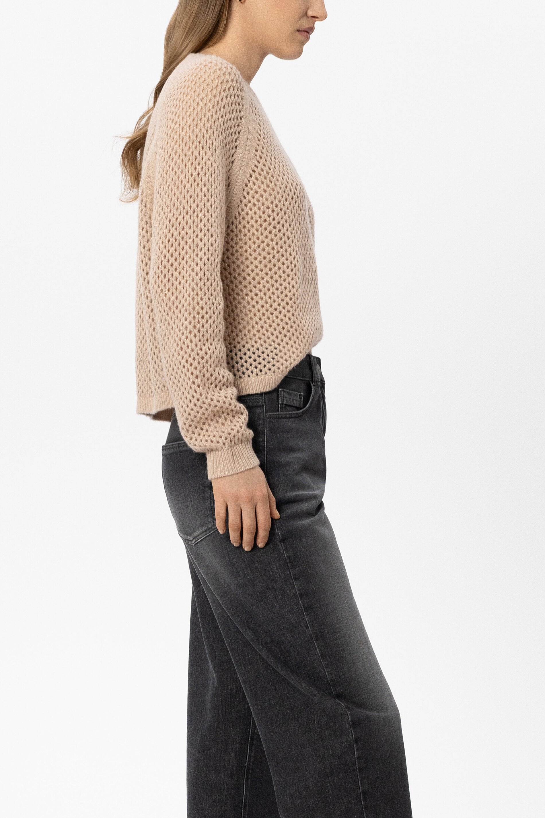 Pullover aus Kaschmir-Mix - cappuccino - Standard