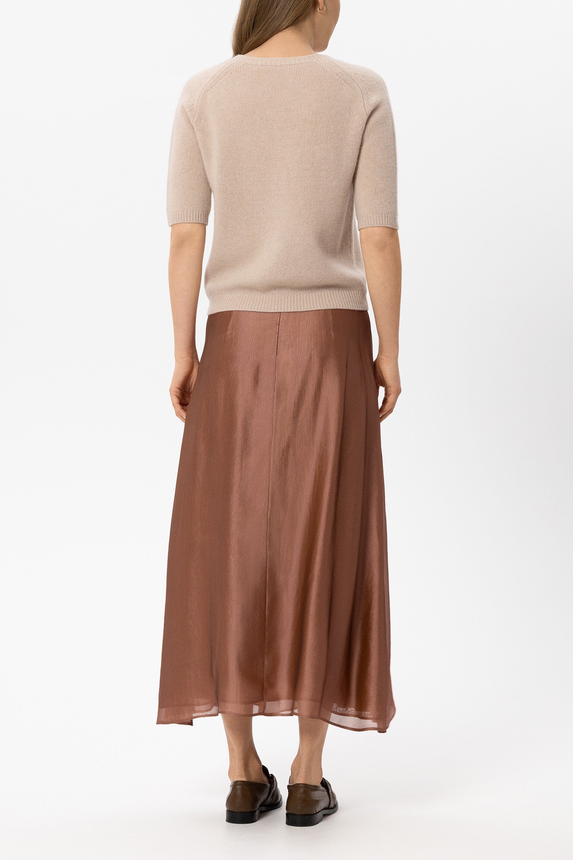 Pullover aus Kaschmir-Mix - cappuccino - Standard | Model Rück