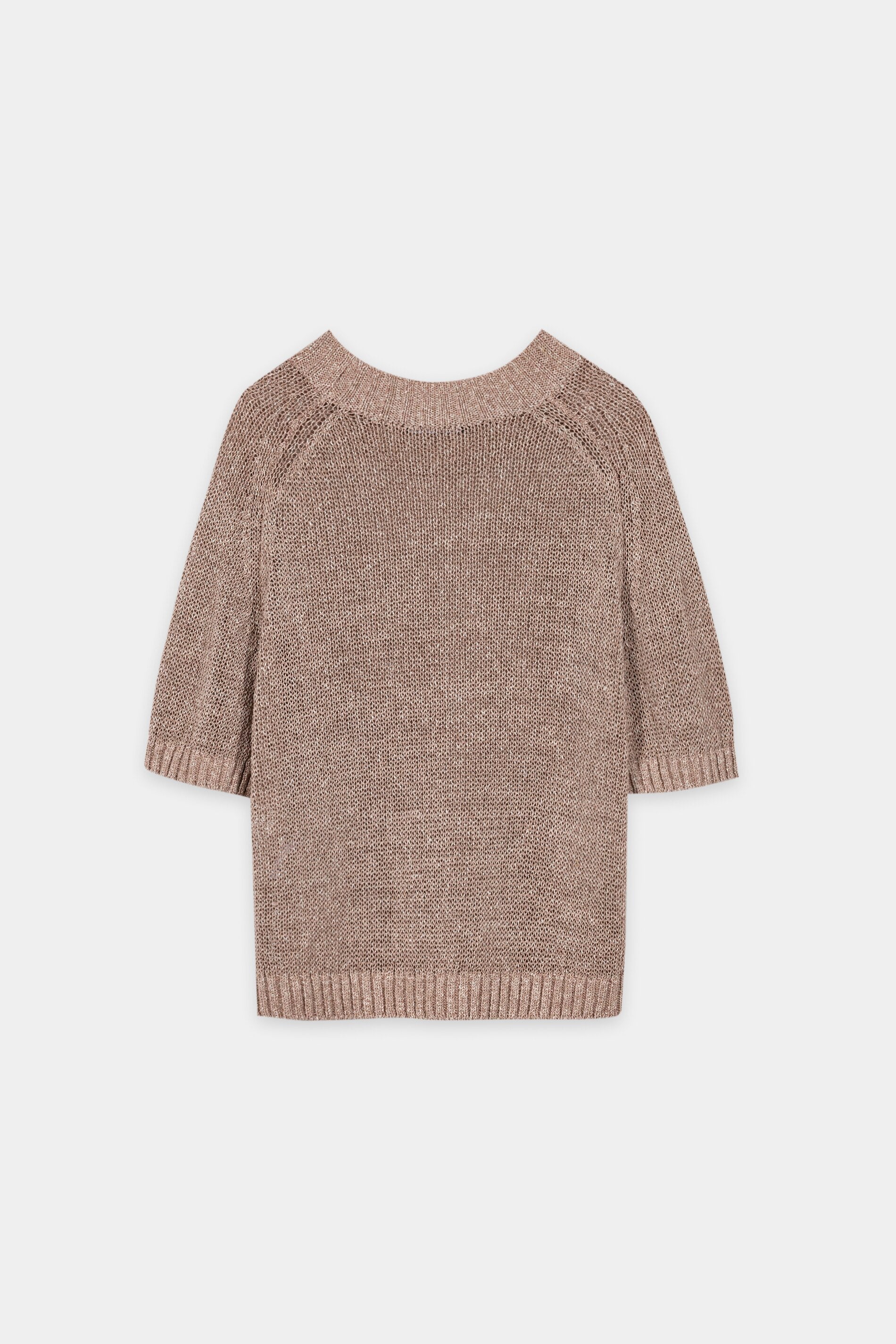 Pullover aus Leinen-Mix - nude - Standard | Artikel Rück