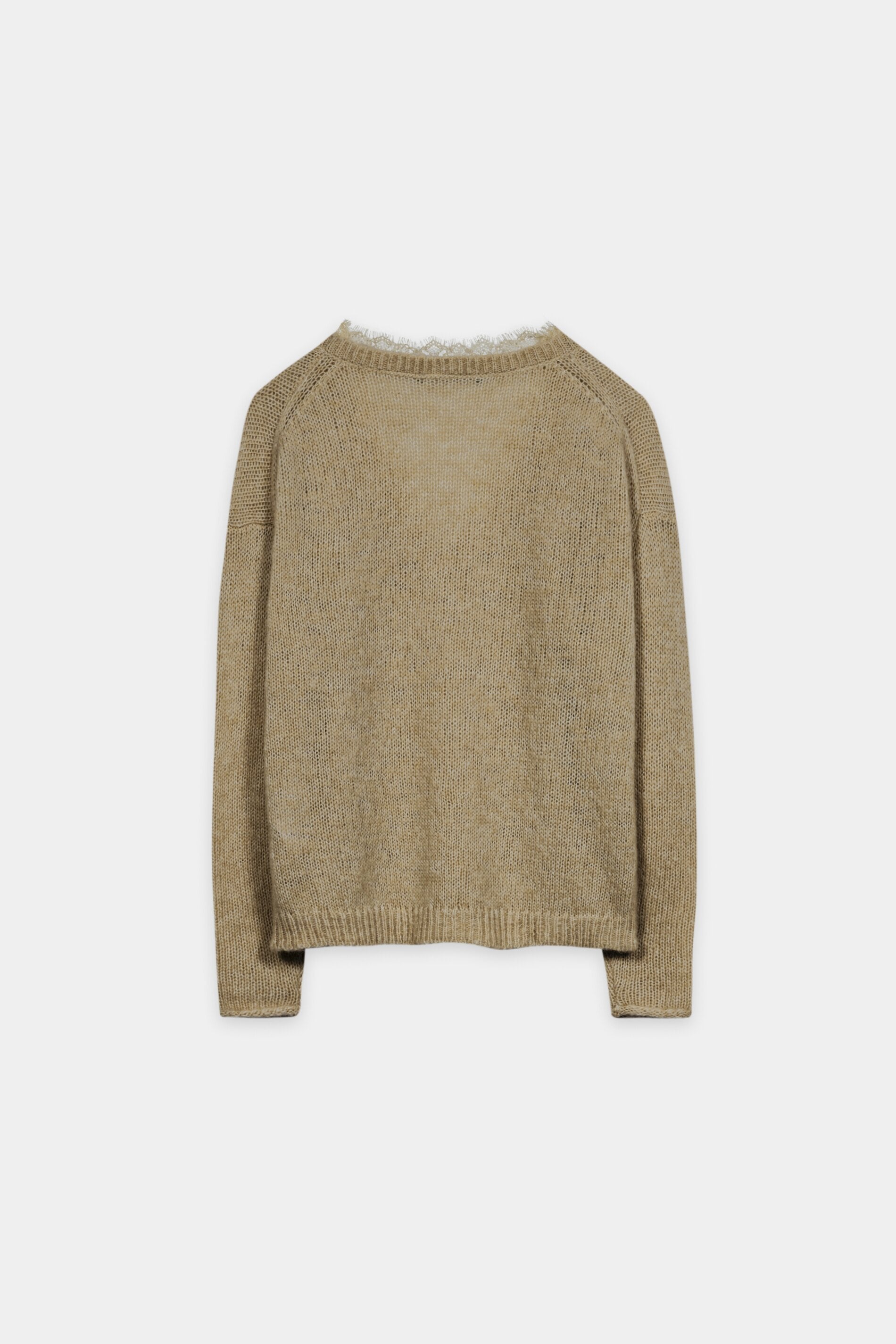 V-Pullover aus Alpaka-Mix - salbei - Standard | Artikel Rück