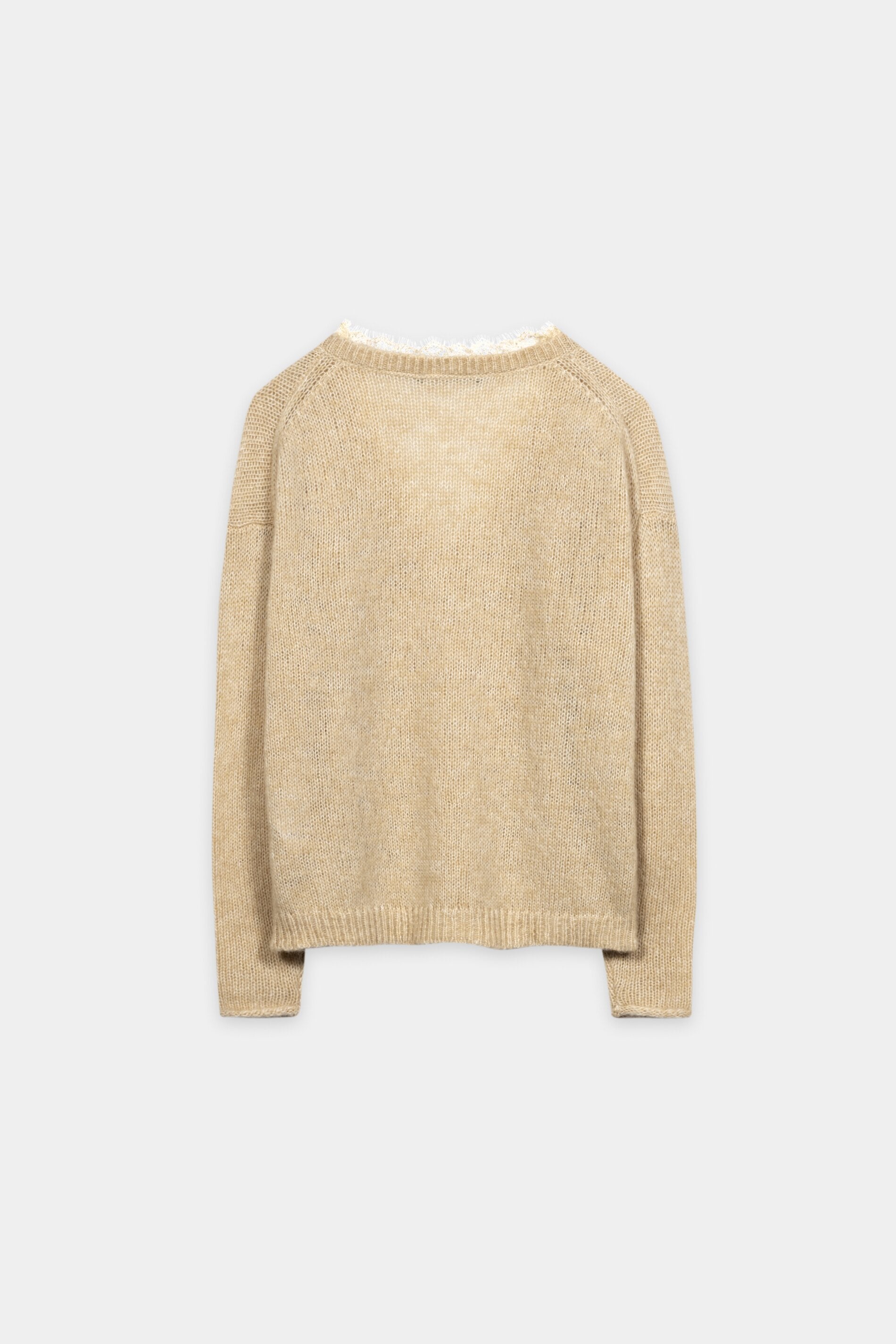V-Pullover aus Alpaka-Mix - butter yellow - Standard | Artikel Rück
