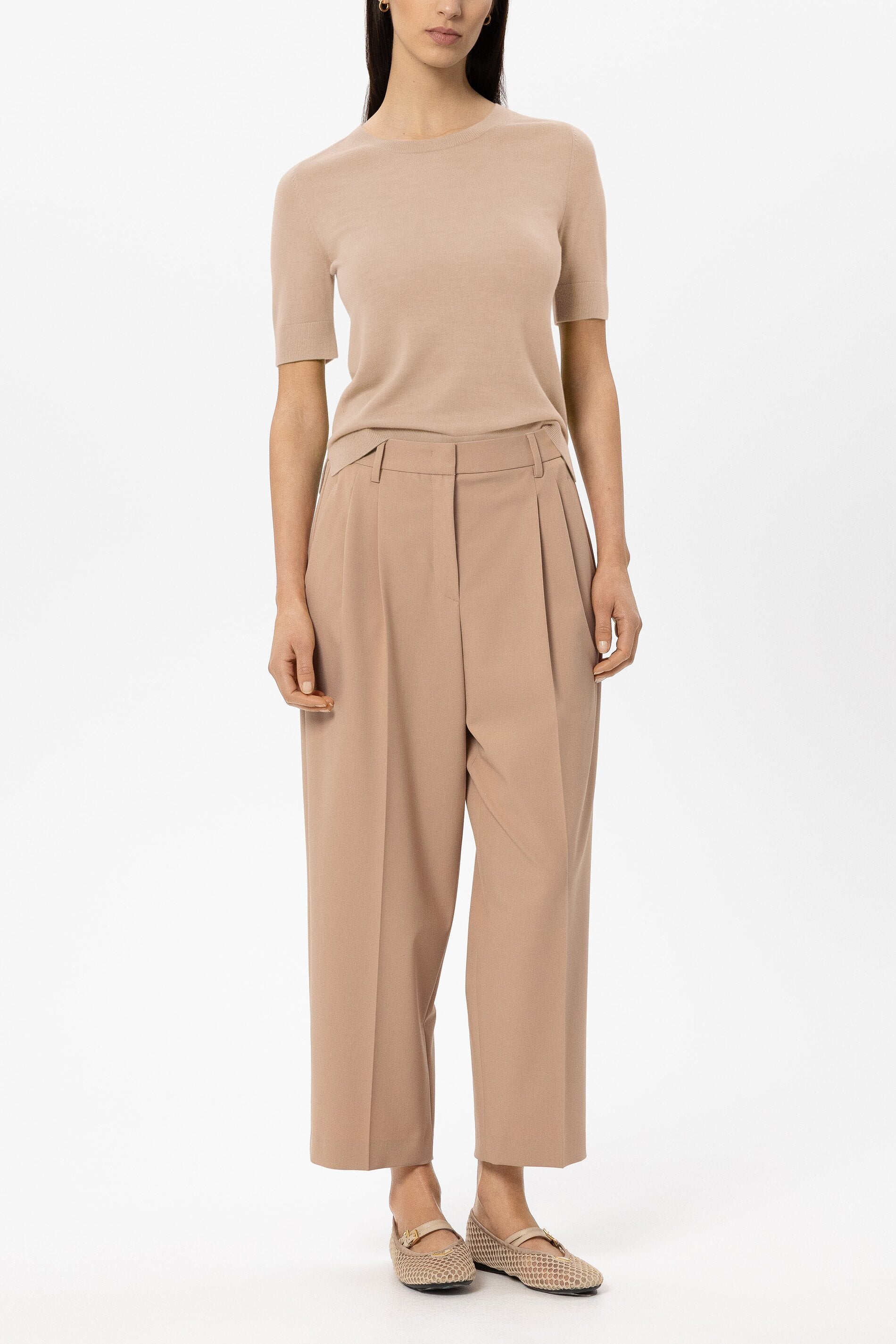 Pullover aus Woll-Mix - cappuccino - Standard | Model Front