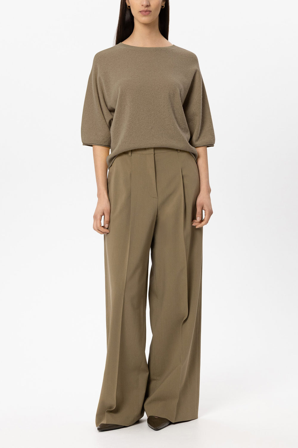 Pull en mélange cachemire - sauge - Standard