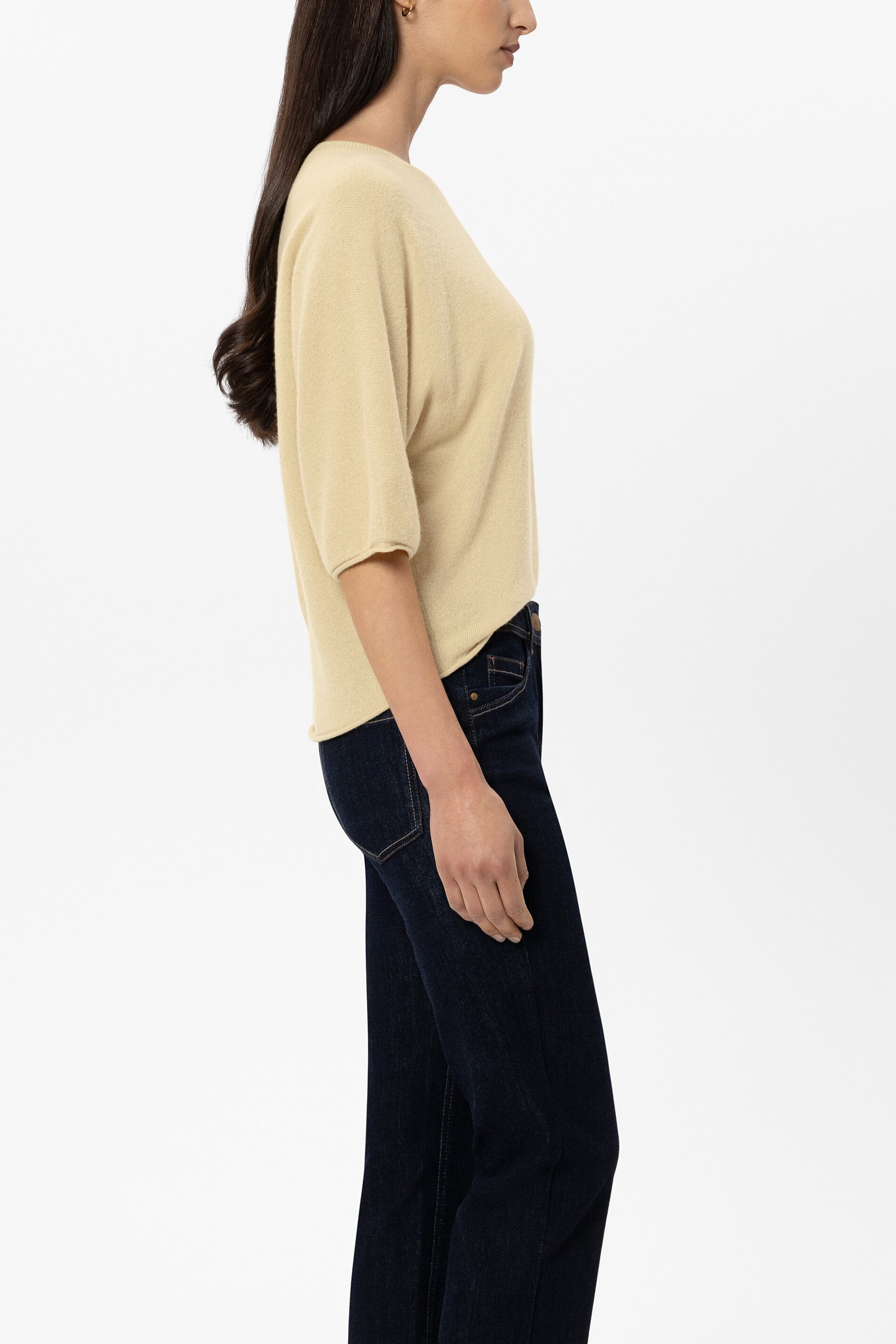 Pullover aus Kaschmir-Mix - butter yellow - Standard | Model Seite