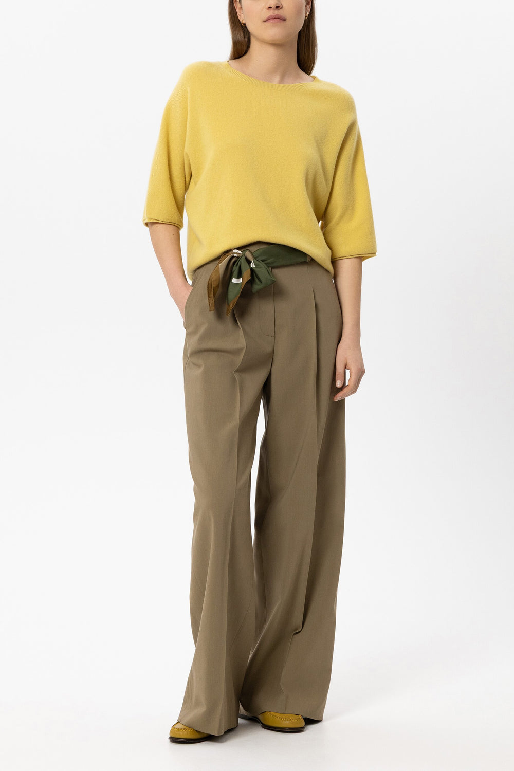 Pull en mélange cachemire - jaune signal - Standard